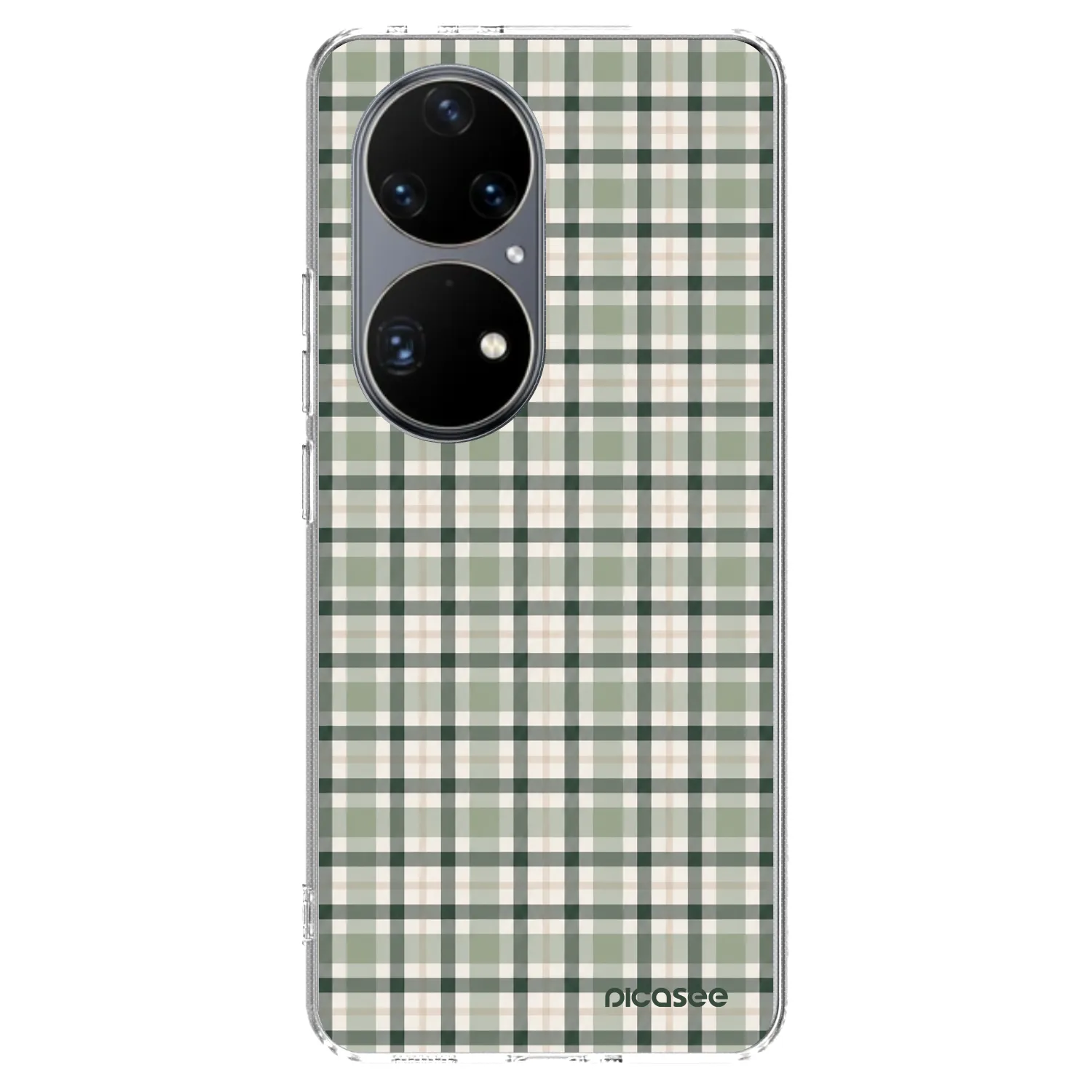 Picasee silikónový prehľadný obal pre Huawei P50 - Sage Tartan