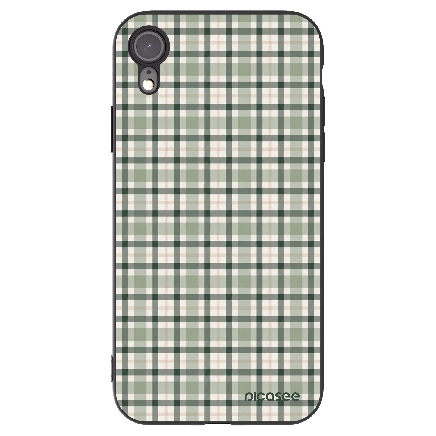 Picasee silikónový čierny obal pre Apple iPhone XR - Sage Tartan
