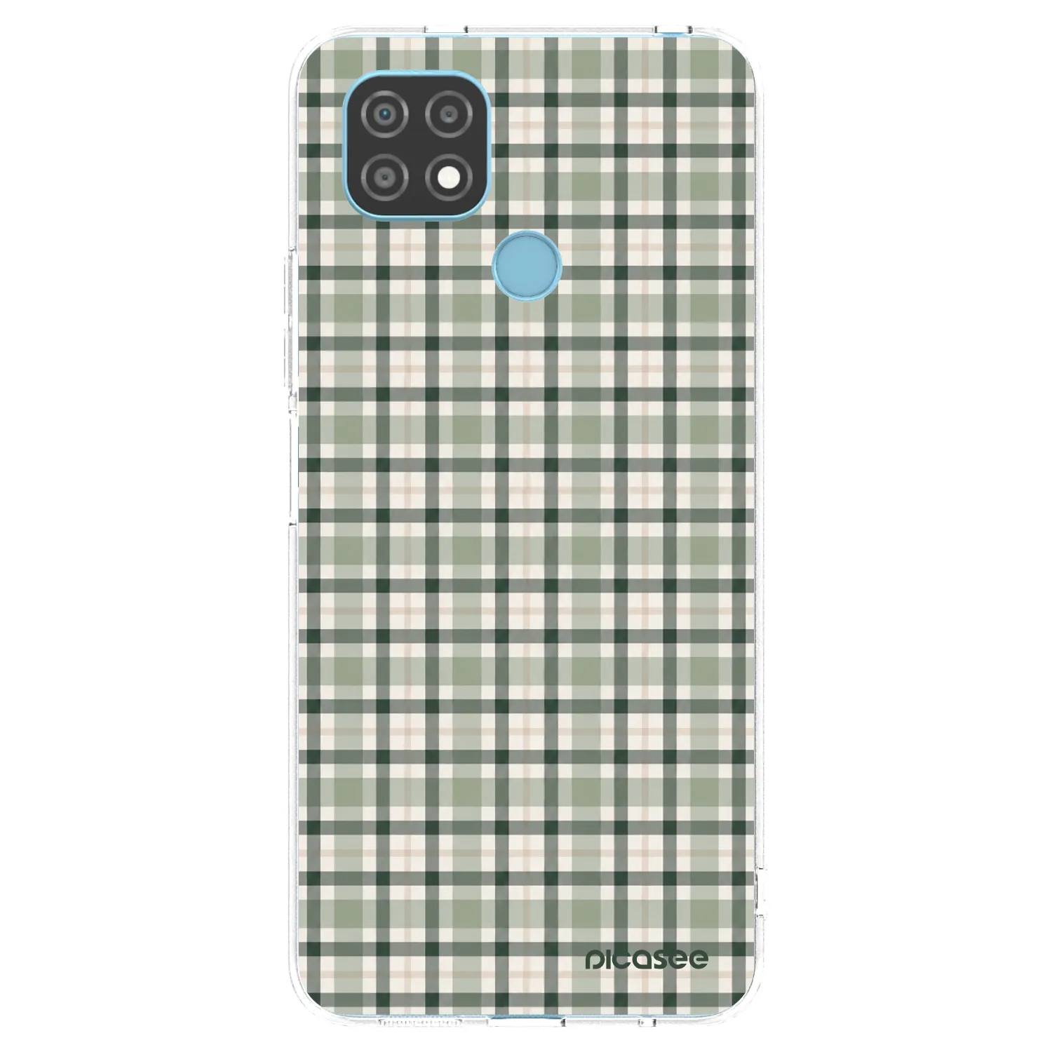 Picasee silikónový prehľadný obal pre Realme C21 - Sage Tartan