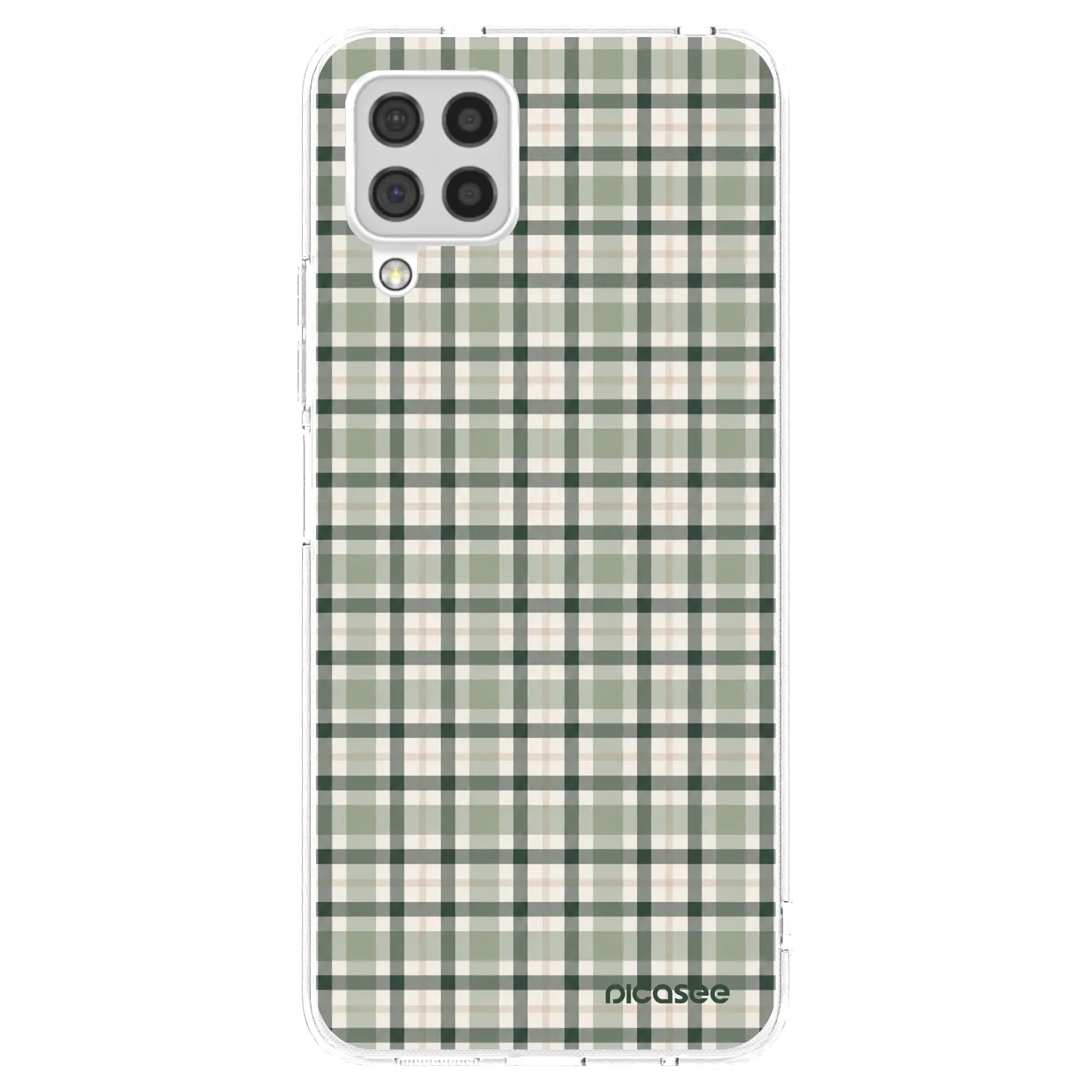 Picasee silikónový prehľadný obal pre Samsung Galaxy A22 A225F 4G - Sage Tartan