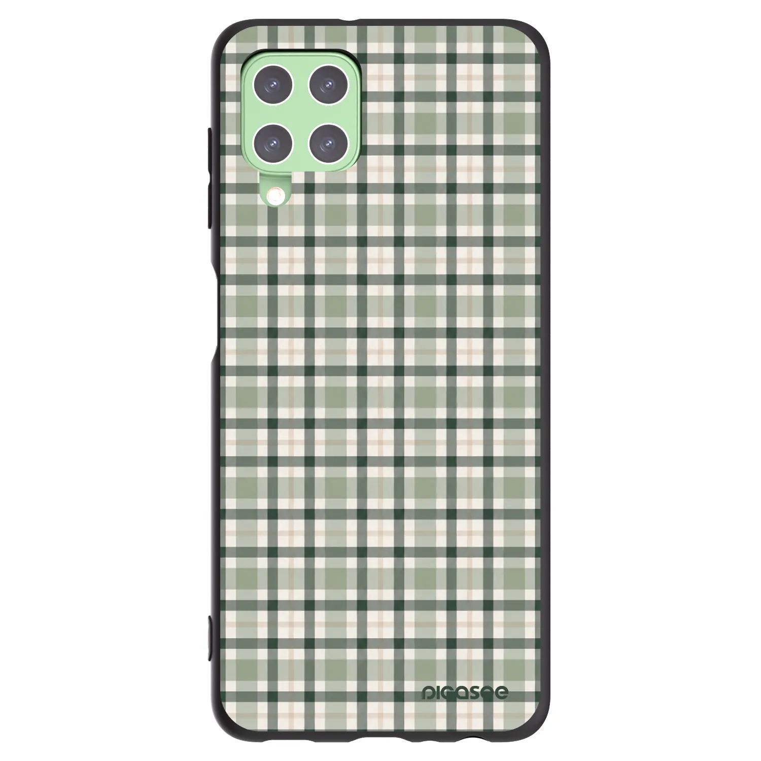 Picasee silikónový čierny obal pre Samsung Galaxy A22 A225F 4G - Sage Tartan