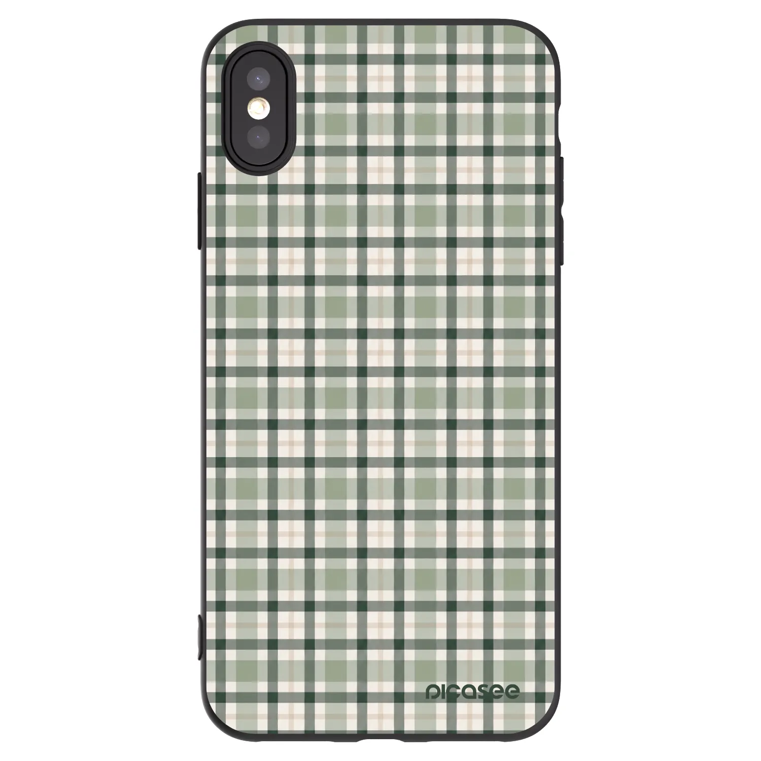 Picasee silikónový čierny obal pre Apple iPhone XS Max - Sage Tartan