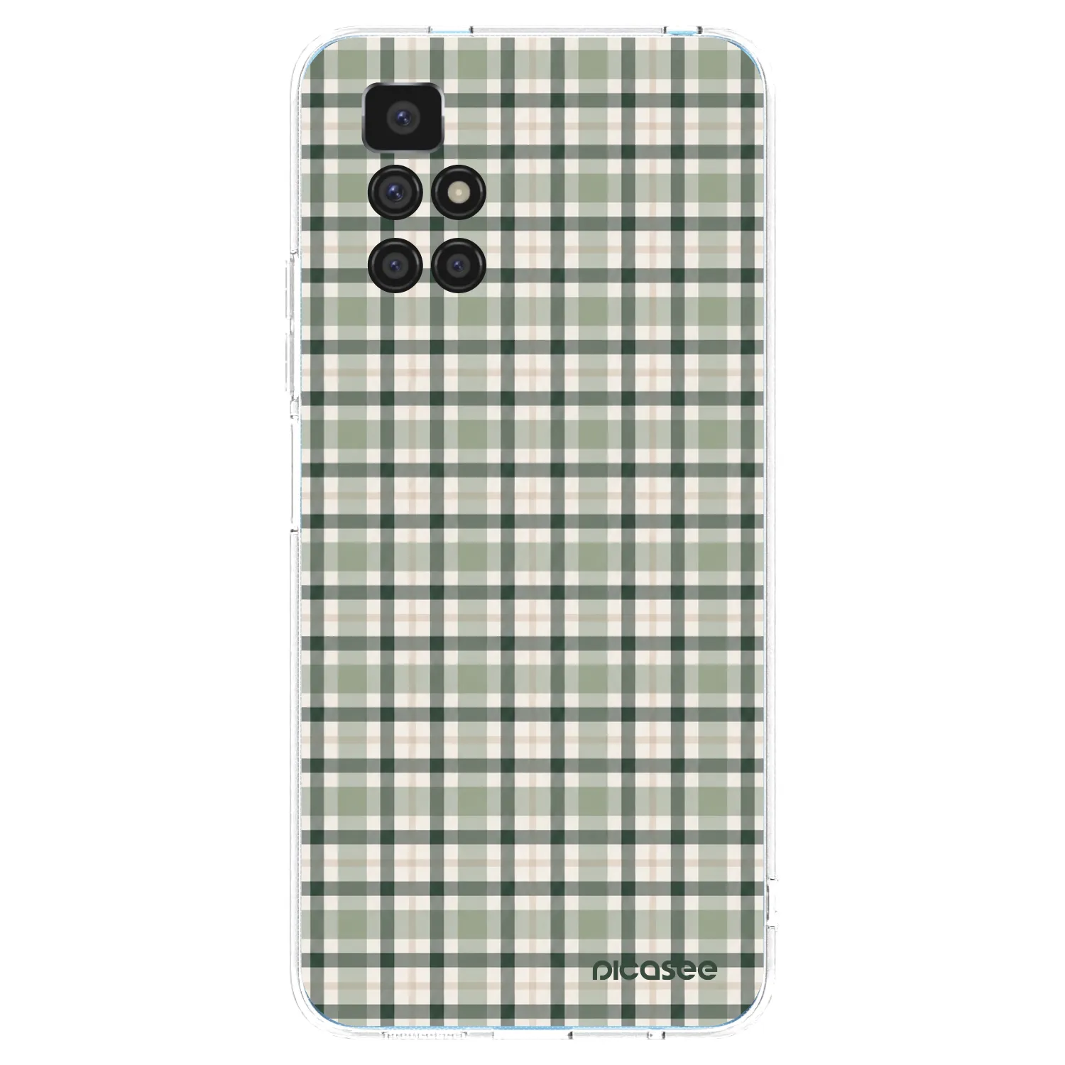 Picasee silikónový prehľadný obal pre Xiaomi Redmi 10 - Sage Tartan