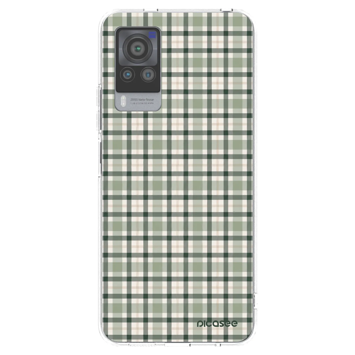 Picasee silikónový prehľadný obal pre Vivo X60 Pro 5G - Sage Tartan