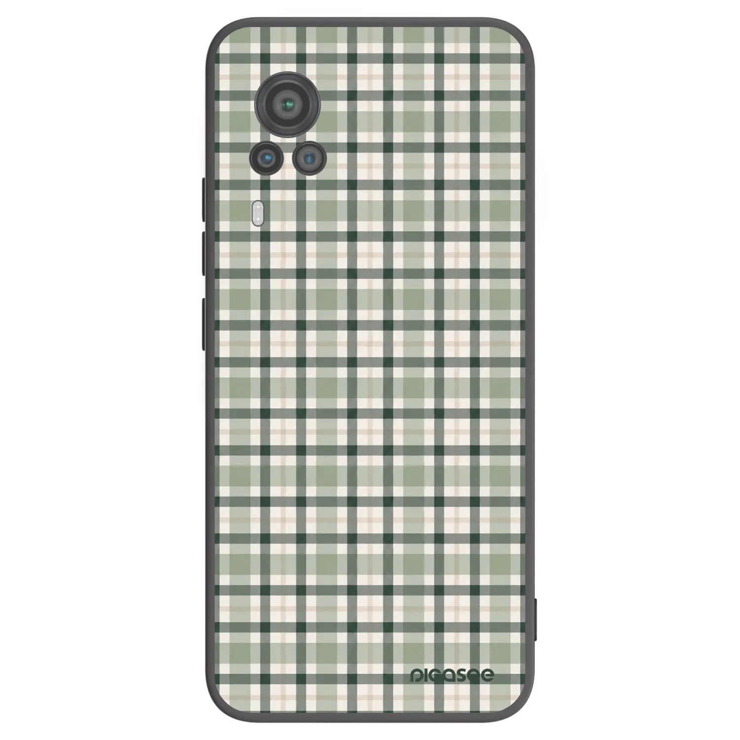 Picasee silikónový čierny obal pre Vivo X60 Pro 5G - Sage Tartan