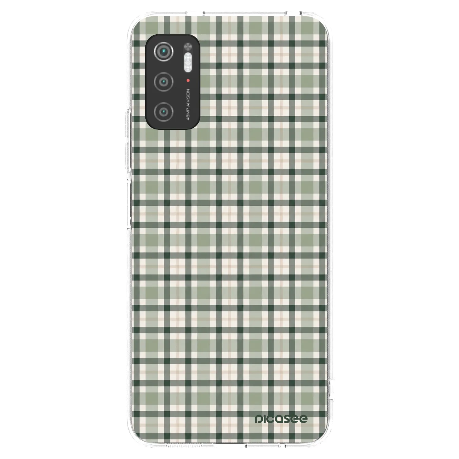 Picasee silikónový prehľadný obal pre Xiaomi Poco M3 Pro 5G - Sage Tartan