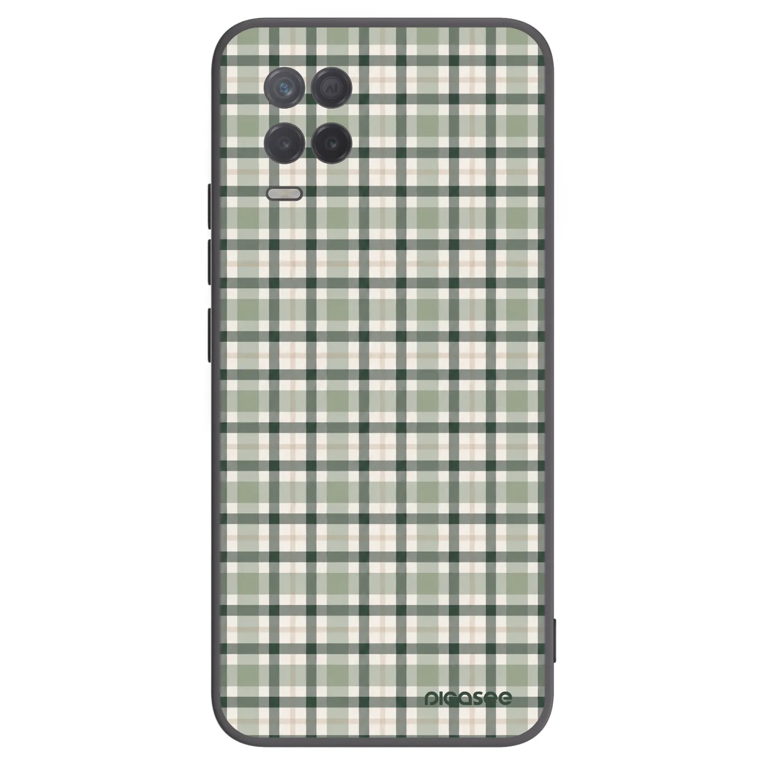 Picasee silikónový čierny obal pre Realme 8 5G - Sage Tartan