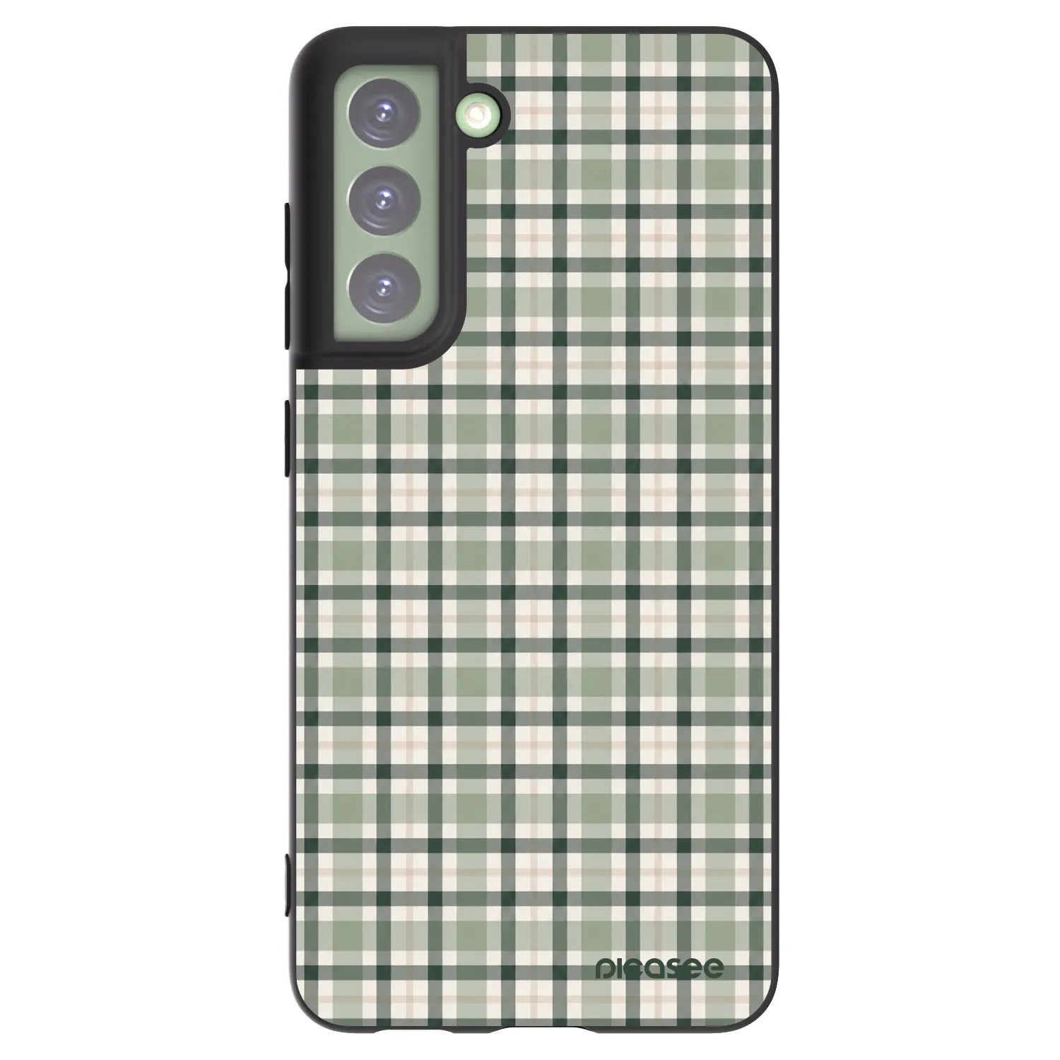 Picasee silikónový čierny obal pre Samsung Galaxy S21 FE 5G - Sage Tartan