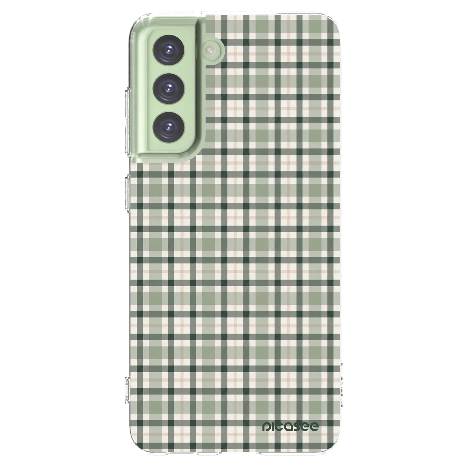 Picasee silikónový prehľadný obal pre Samsung Galaxy S21 FE 5G - Sage Tartan