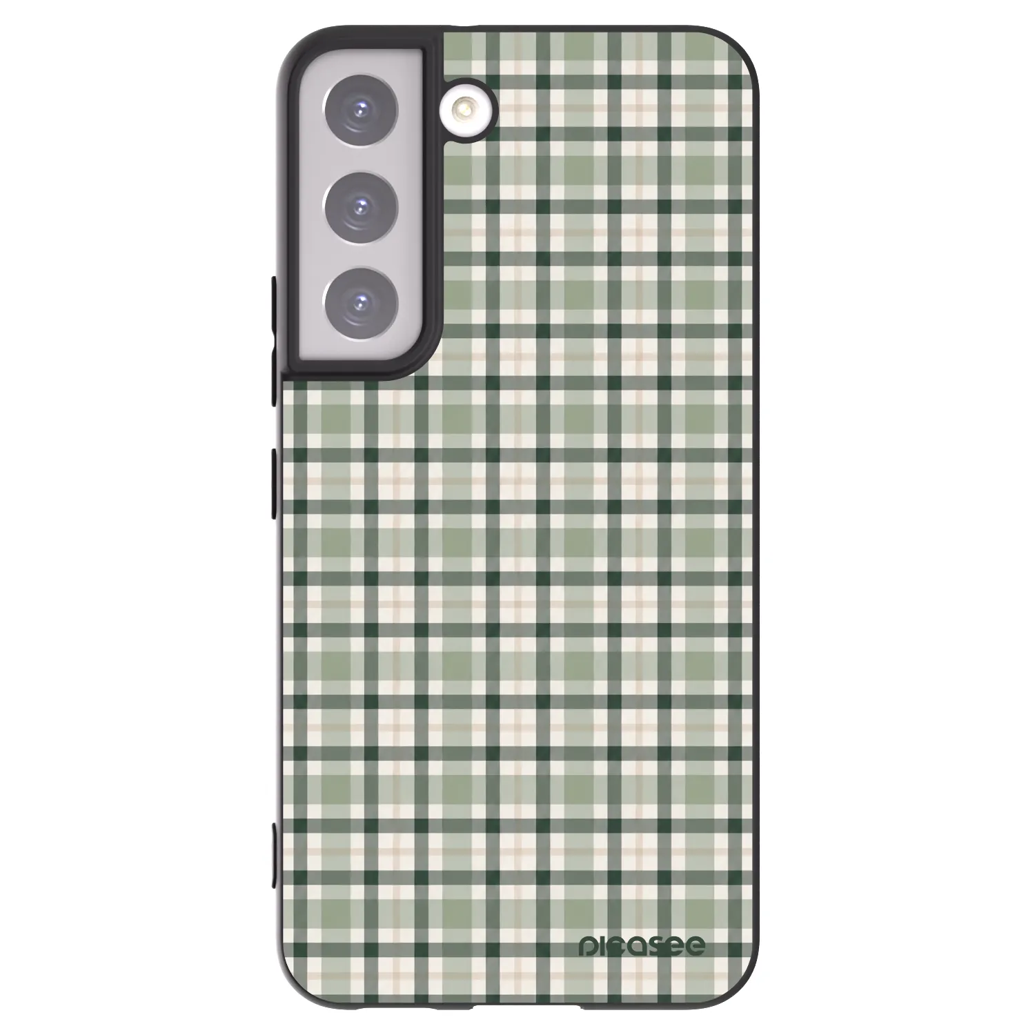 Picasee silikónový čierny obal pre Samsung Galaxy S22 5G - Sage Tartan