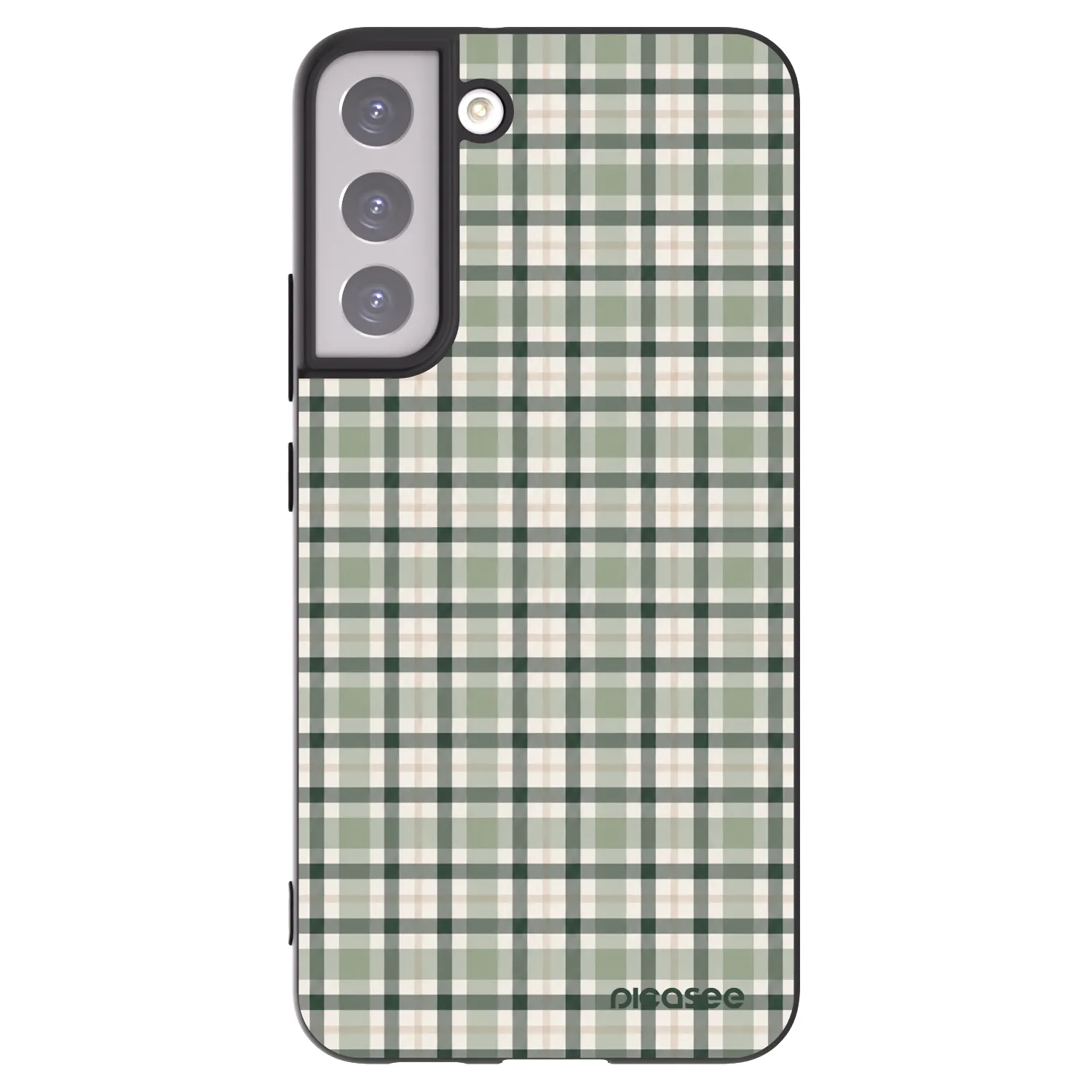 Picasee silikónový čierny obal pre Samsung Galaxy S22+ 5G - Sage Tartan