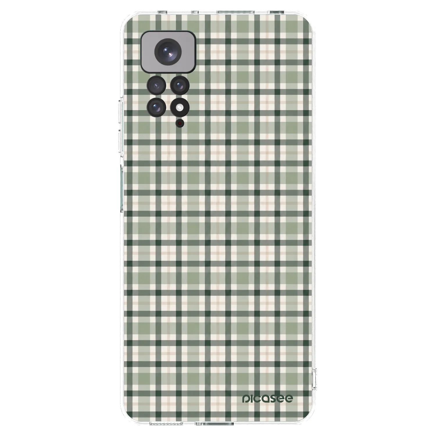 Picasee silikónový prehľadný obal pre Xiaomi Redmi Note 11S 4G - Sage Tartan