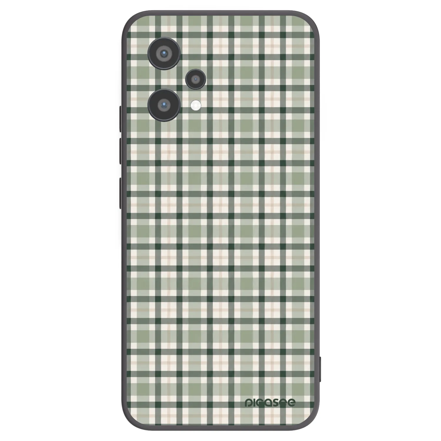 Picasee silikónový čierny obal pre Realme 9 Pro 5G - Sage Tartan