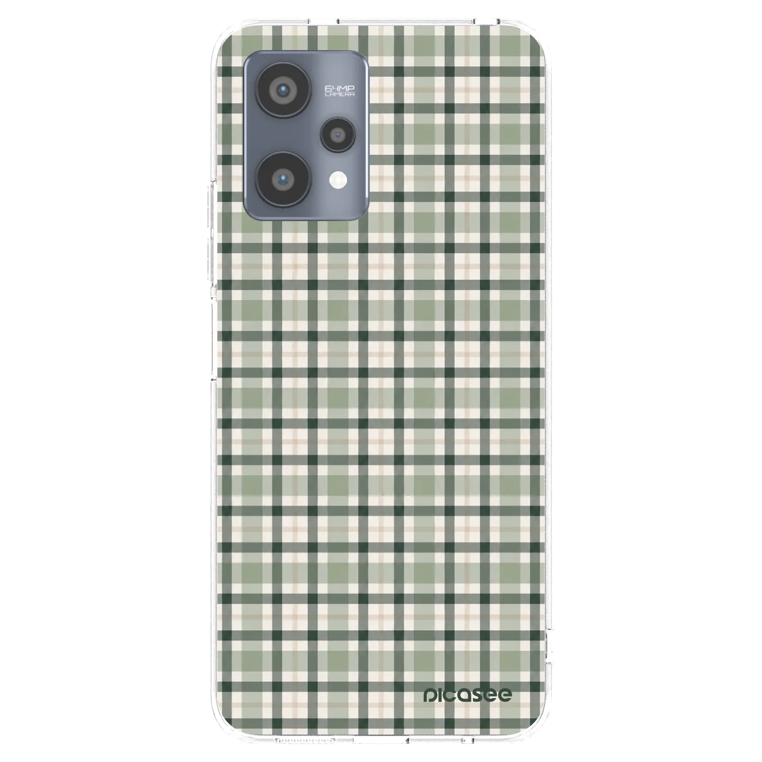 Picasee silikónový prehľadný obal pre Realme 9 Pro 5G - Sage Tartan