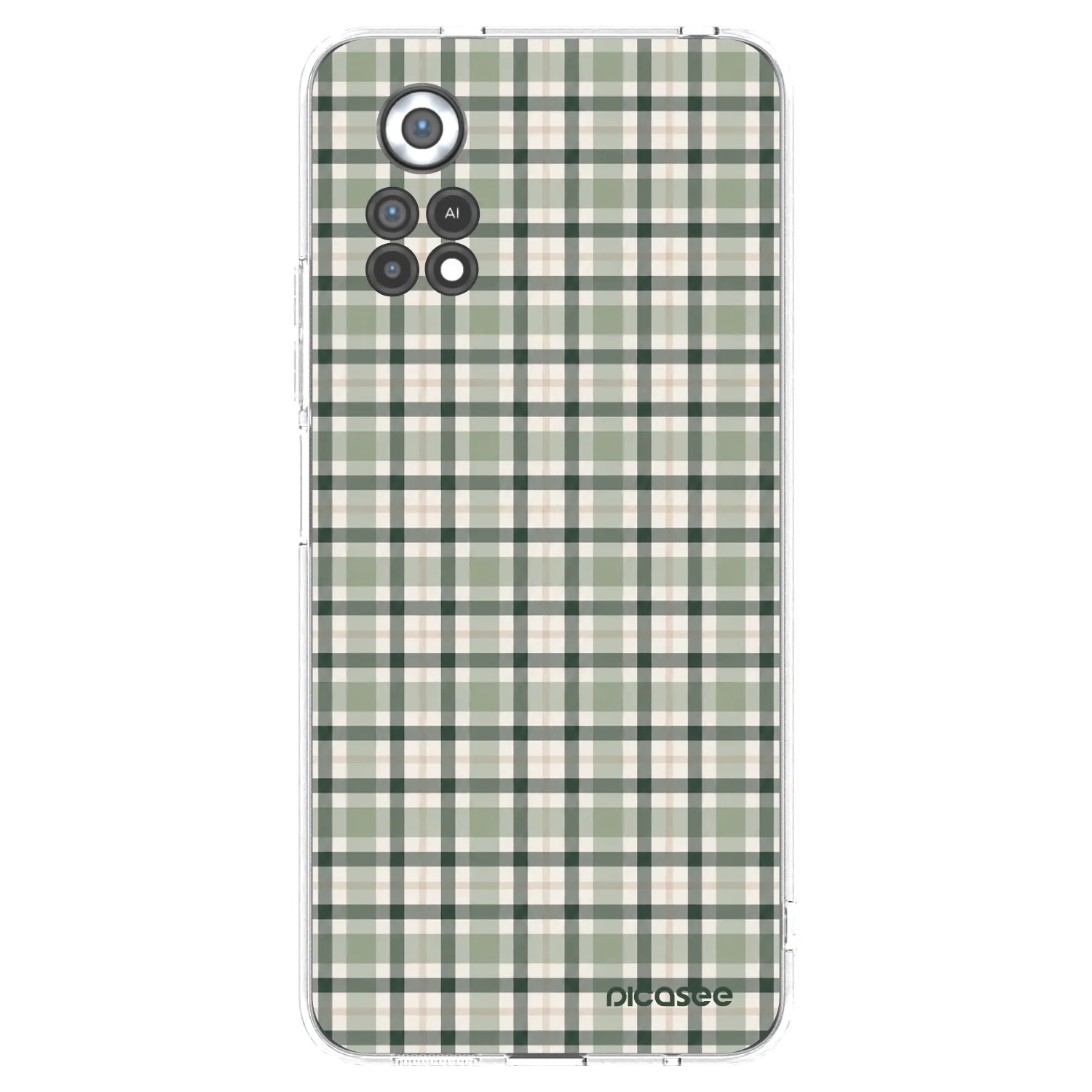 Picasee silikónový prehľadný obal pre Xiaomi Poco X4 Pro 5G - Sage Tartan