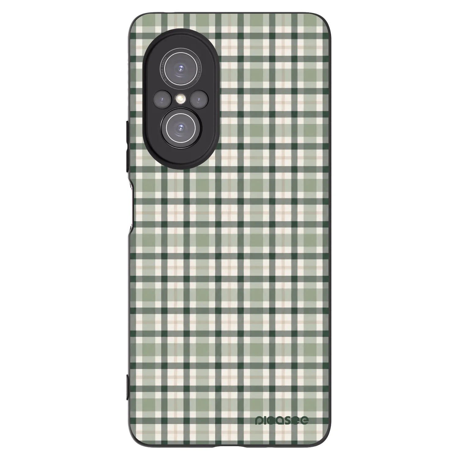 Picasee silikónový čierny obal pre Huawei Nova 9 SE - Sage Tartan