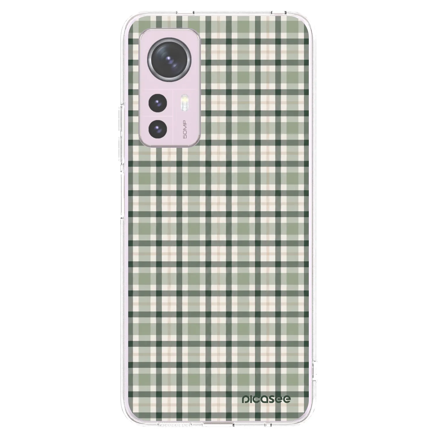 Picasee silikónový prehľadný obal pre Xiaomi 12 - Sage Tartan
