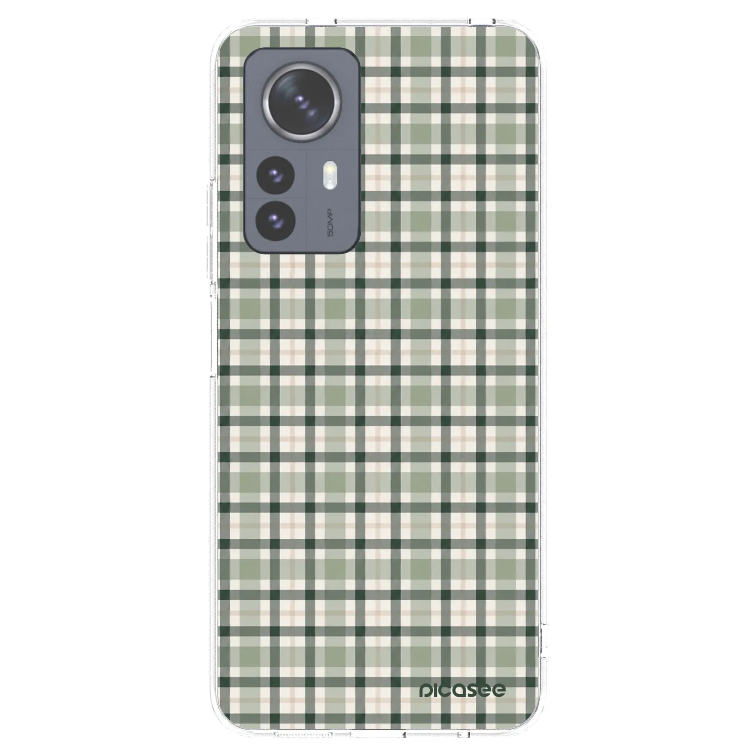 Picasee silikónový prehľadný obal pre Xiaomi 12 Pro - Sage Tartan