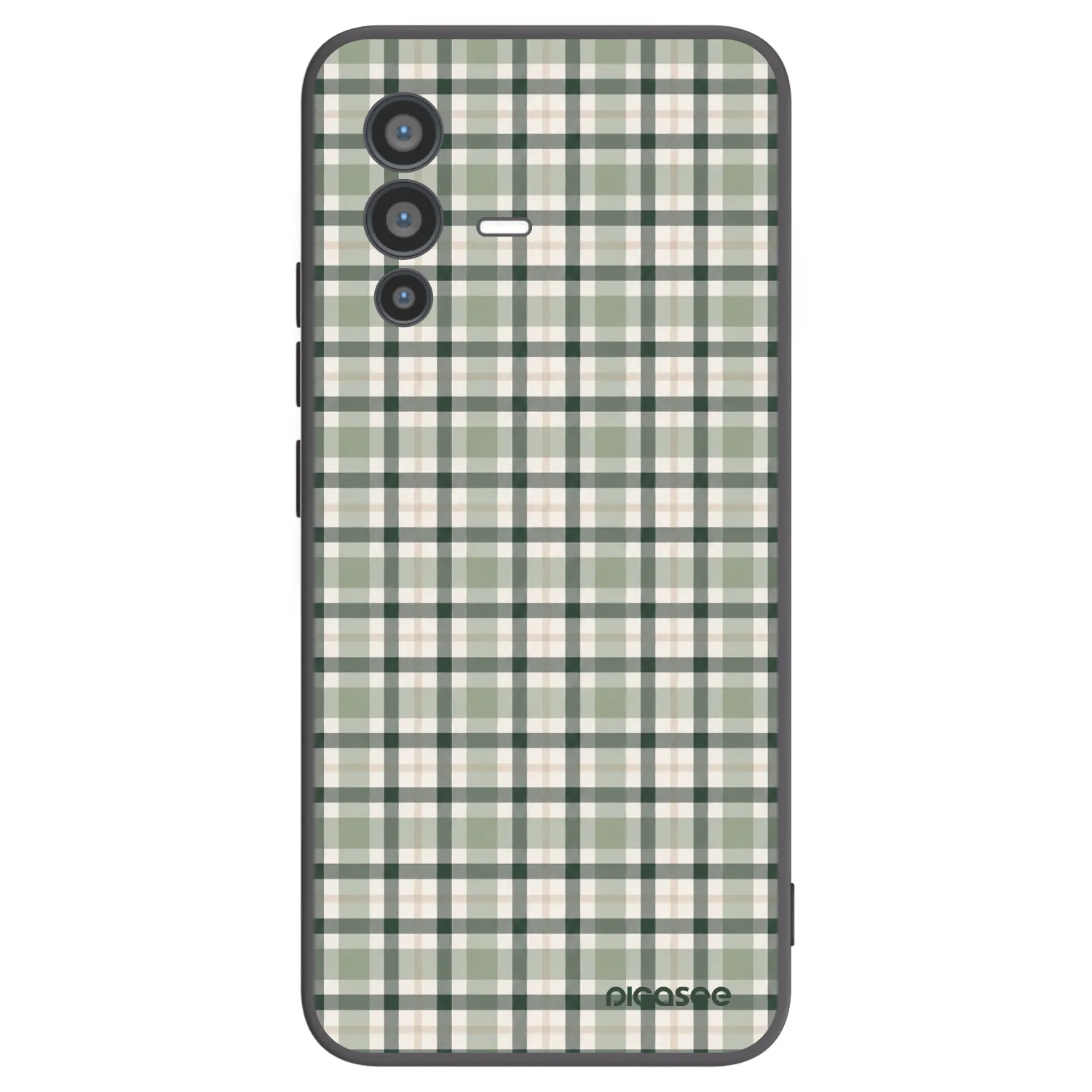 Picasee silikónový čierny obal pre Vivo V23 5G - Sage Tartan