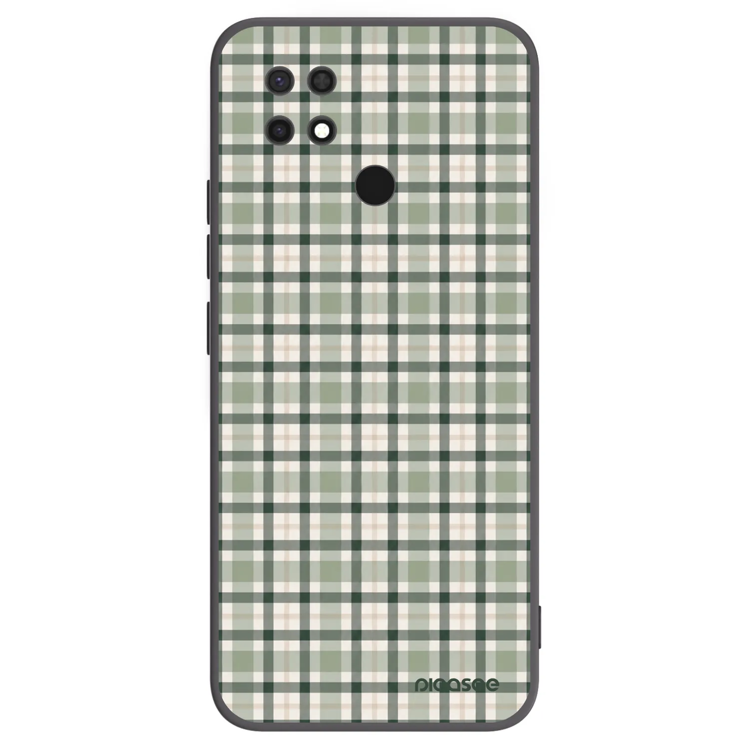 Picasee silikónový čierny obal pre Xiaomi Redmi 10C - Sage Tartan