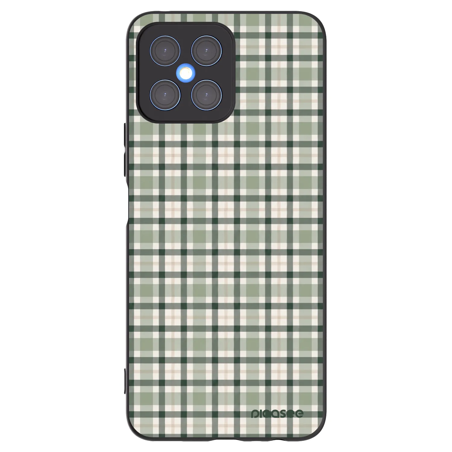 Picasee silikónový čierny obal pre Honor X8 4G - Sage Tartan
