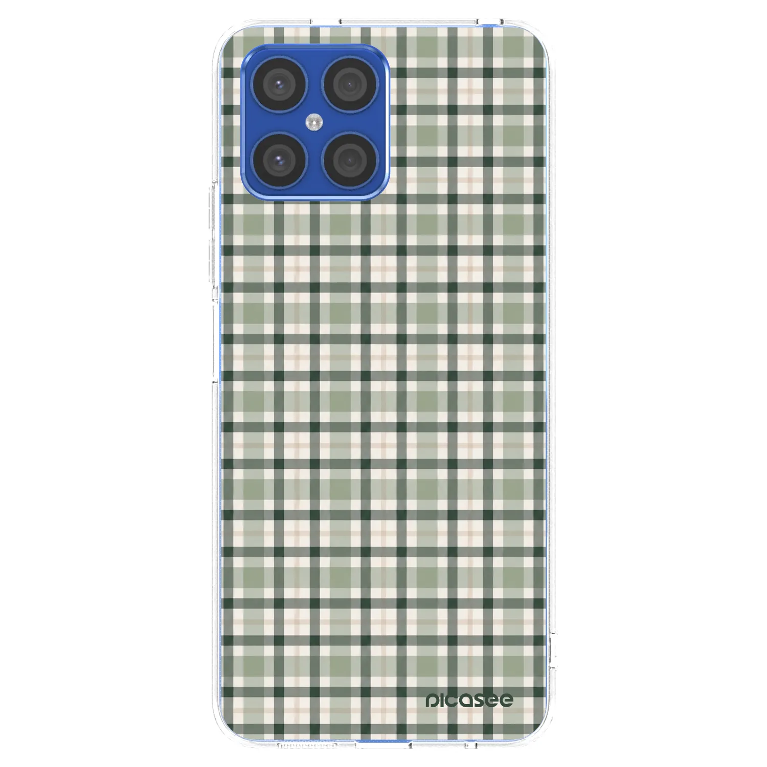 Picasee silikónový prehľadný obal pre Honor X8 4G - Sage Tartan