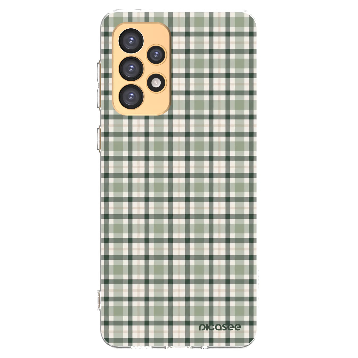 Picasee silikónový prehľadný obal pre Samsung Galaxy A33 5G A336 - Sage Tartan