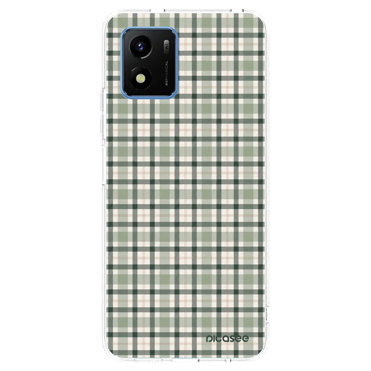 Picasee silikónový prehľadný obal pre Vivo Y01 - Sage Tartan