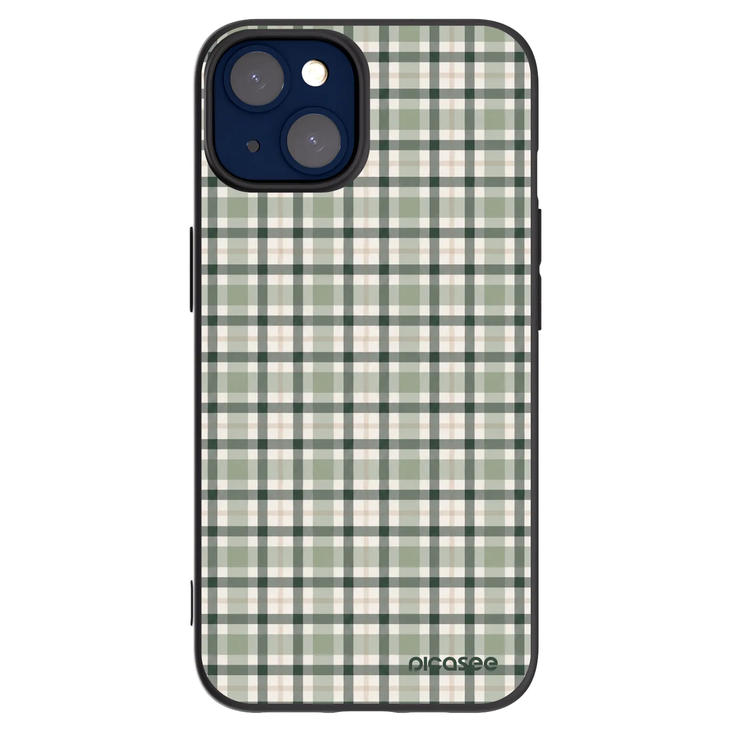 Picasee silikónový čierny obal pre Apple iPhone 14 - Sage Tartan