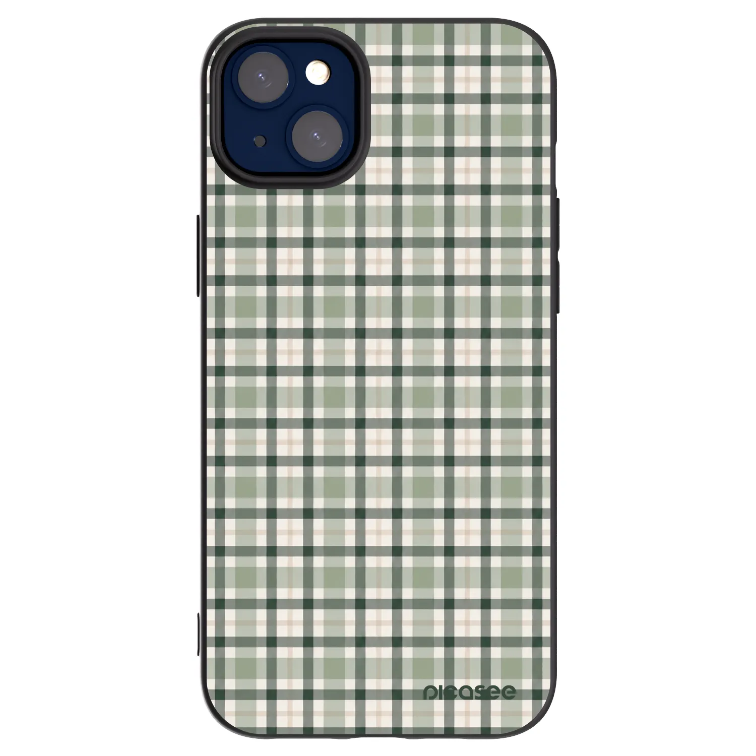Picasee silikónový čierny obal pre Apple iPhone 14 Plus - Sage Tartan