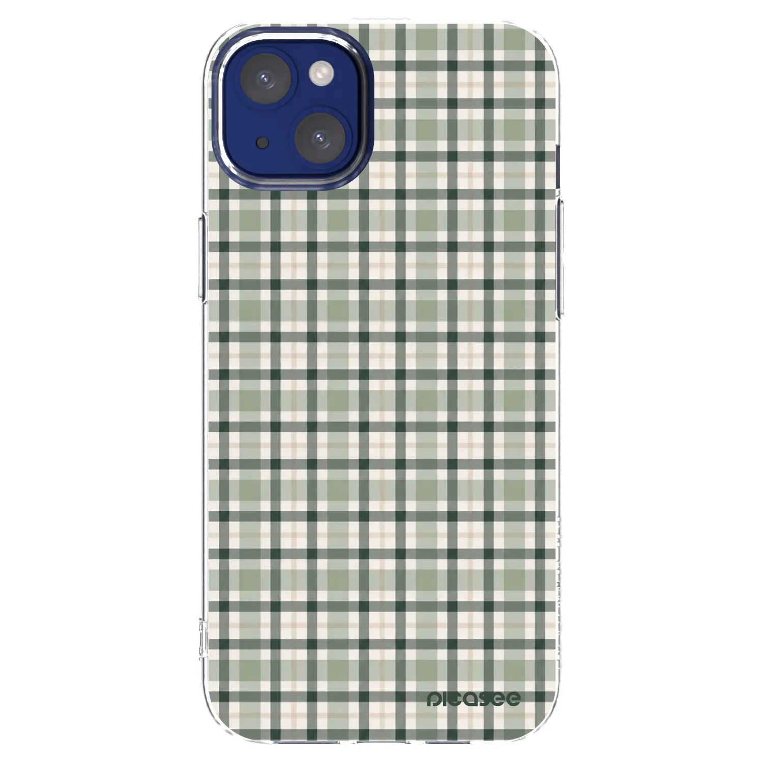 Picasee silikónový prehľadný obal pre Apple iPhone 14 Plus - Sage Tartan