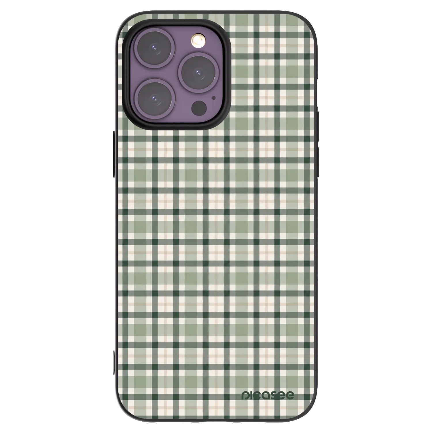Picasee silikónový čierny obal pre Apple iPhone 14 Pro Max - Sage Tartan