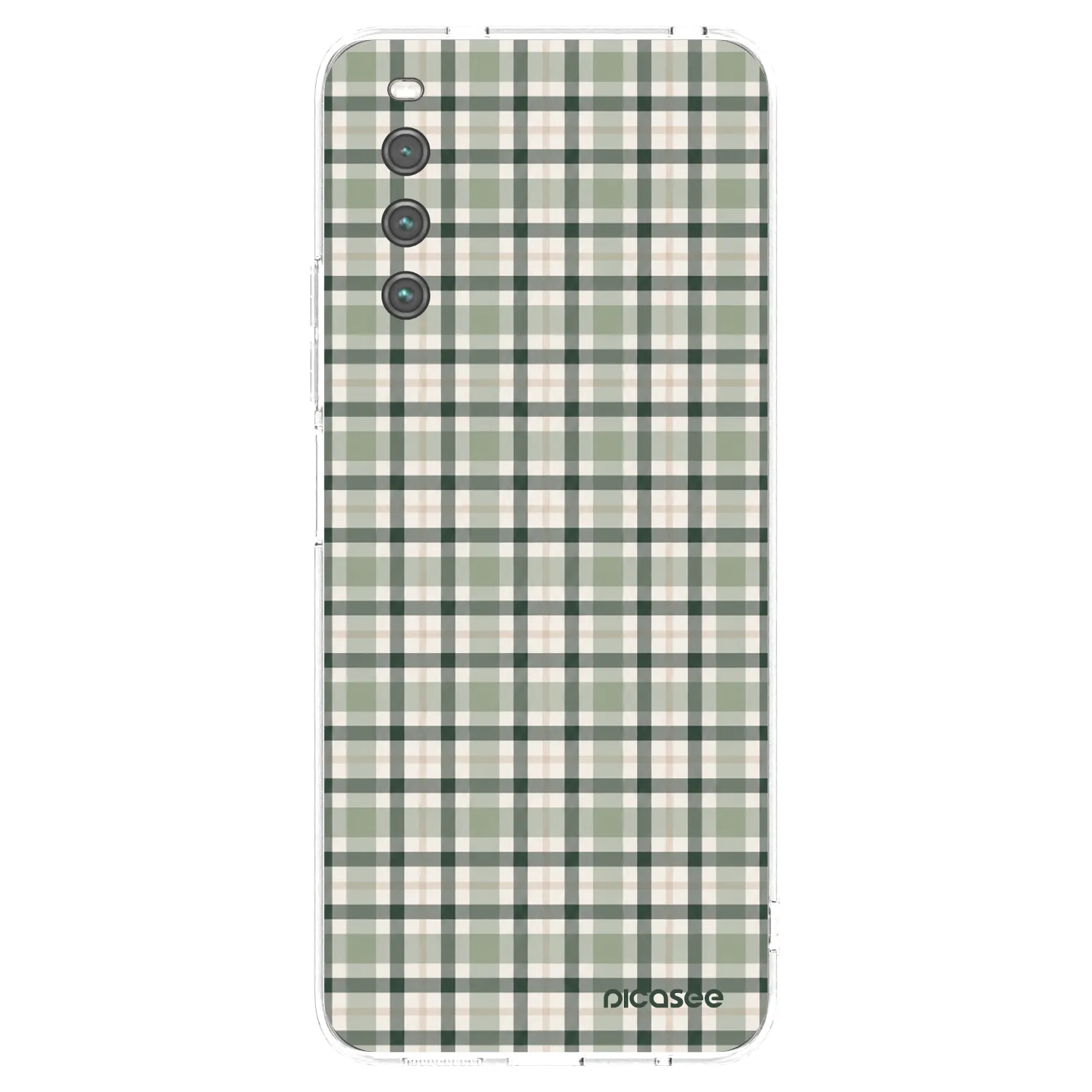 Picasee silikónový prehľadný obal pre Sony Xperia 10 IV 5G - Sage Tartan