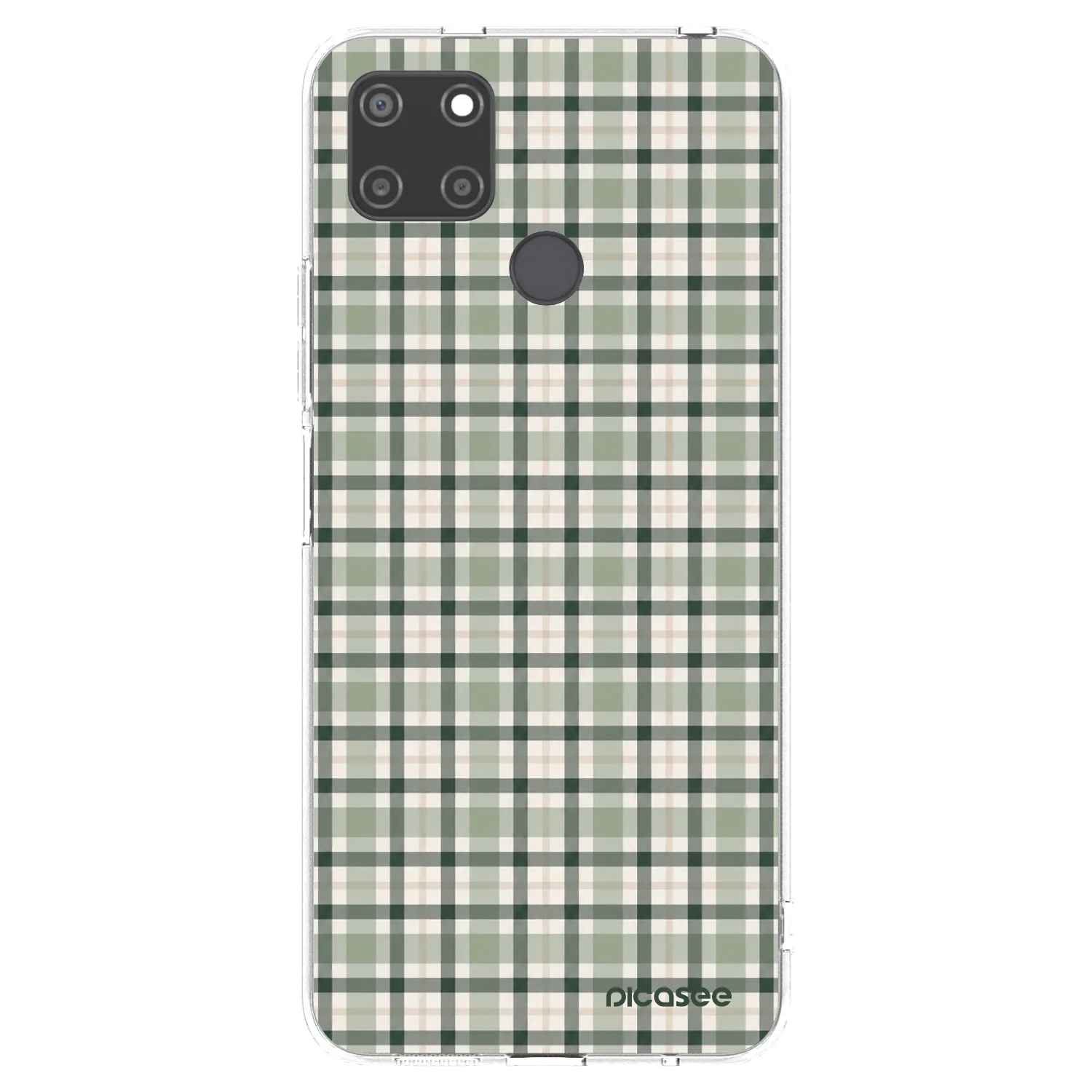 Picasee silikónový prehľadný obal pre Realme C21Y - Sage Tartan