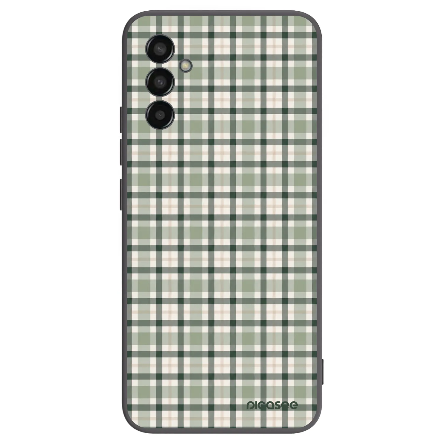 Picasee silikónový čierny obal pre Samsung Galaxy M13 M135F - Sage Tartan
