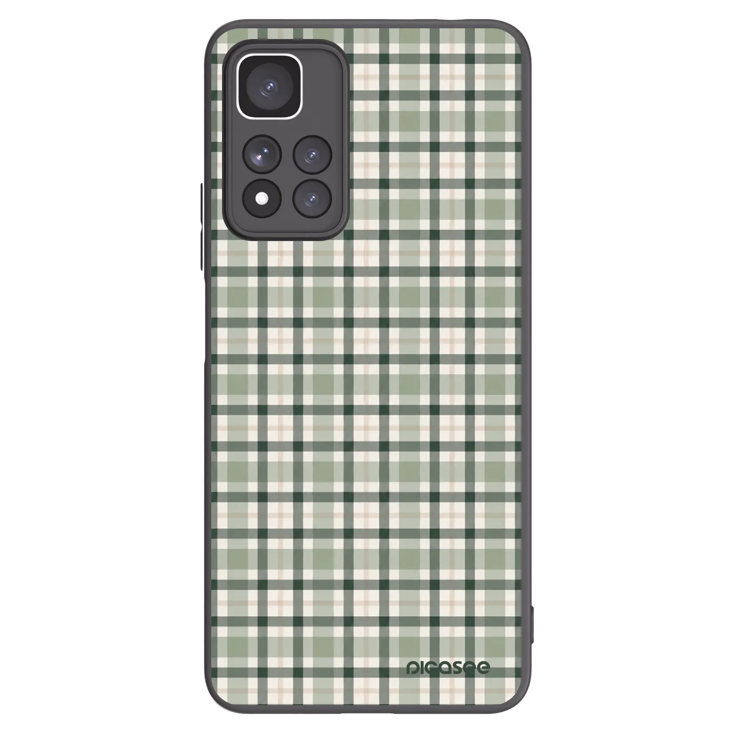 Picasee silikónový čierny obal pre Xiaomi Redmi Note 11 Pro+ 5G - Sage Tartan