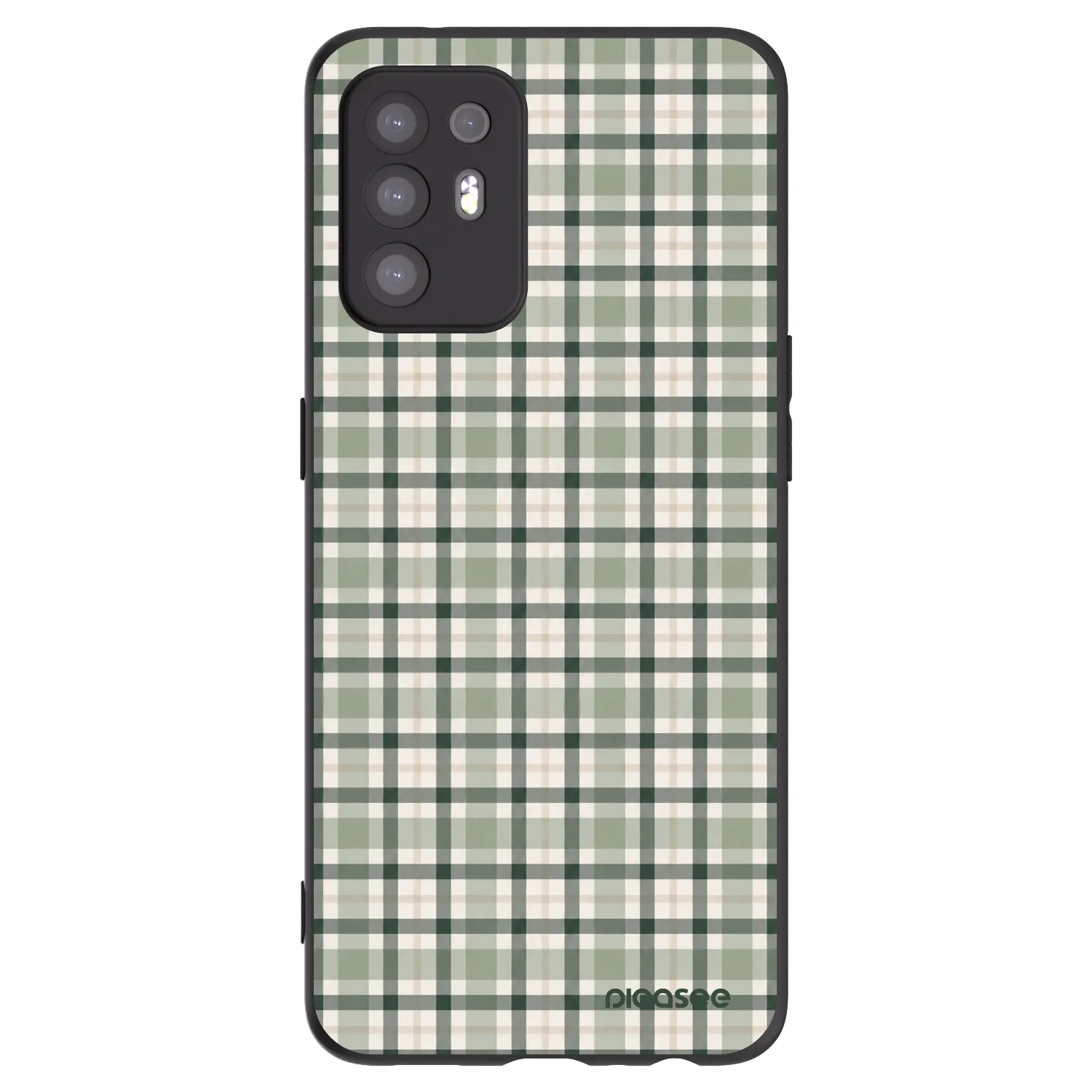 Picasee silikónový čierny obal pre OPPO A94 5G - Sage Tartan