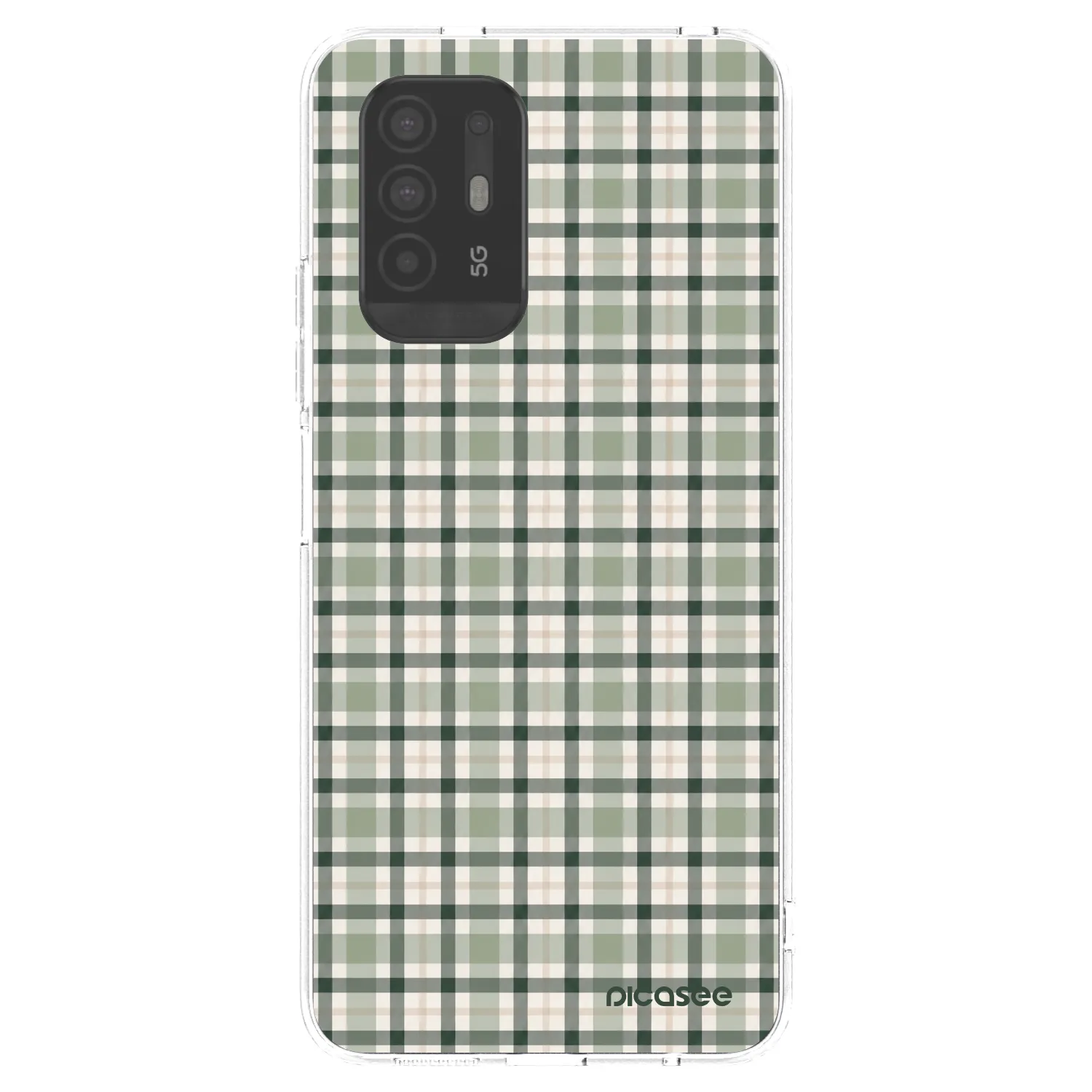Picasee silikónový prehľadný obal pre OPPO A94 5G - Sage Tartan