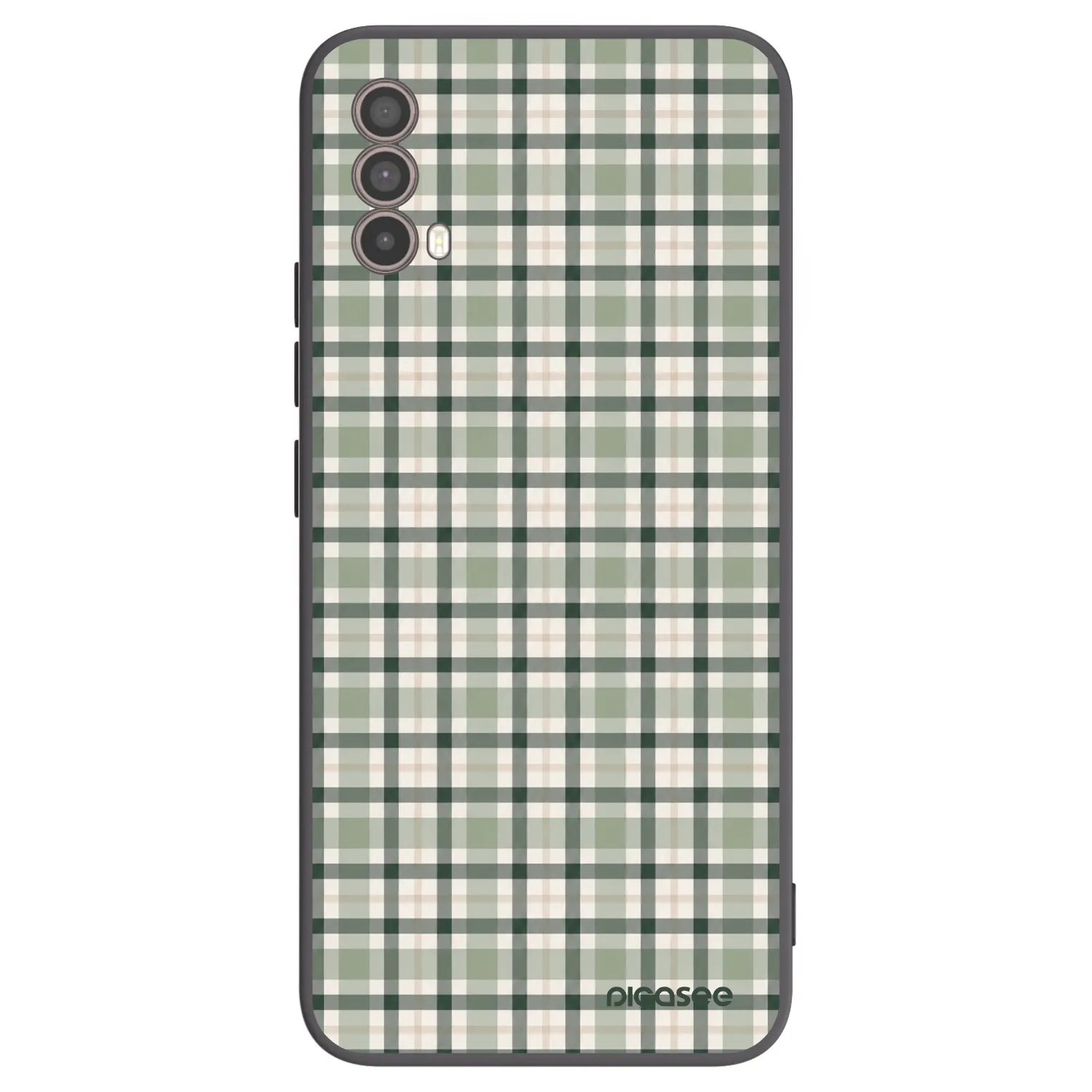 Picasee silikónový čierny obal pre Motorola Moto E40 - Sage Tartan
