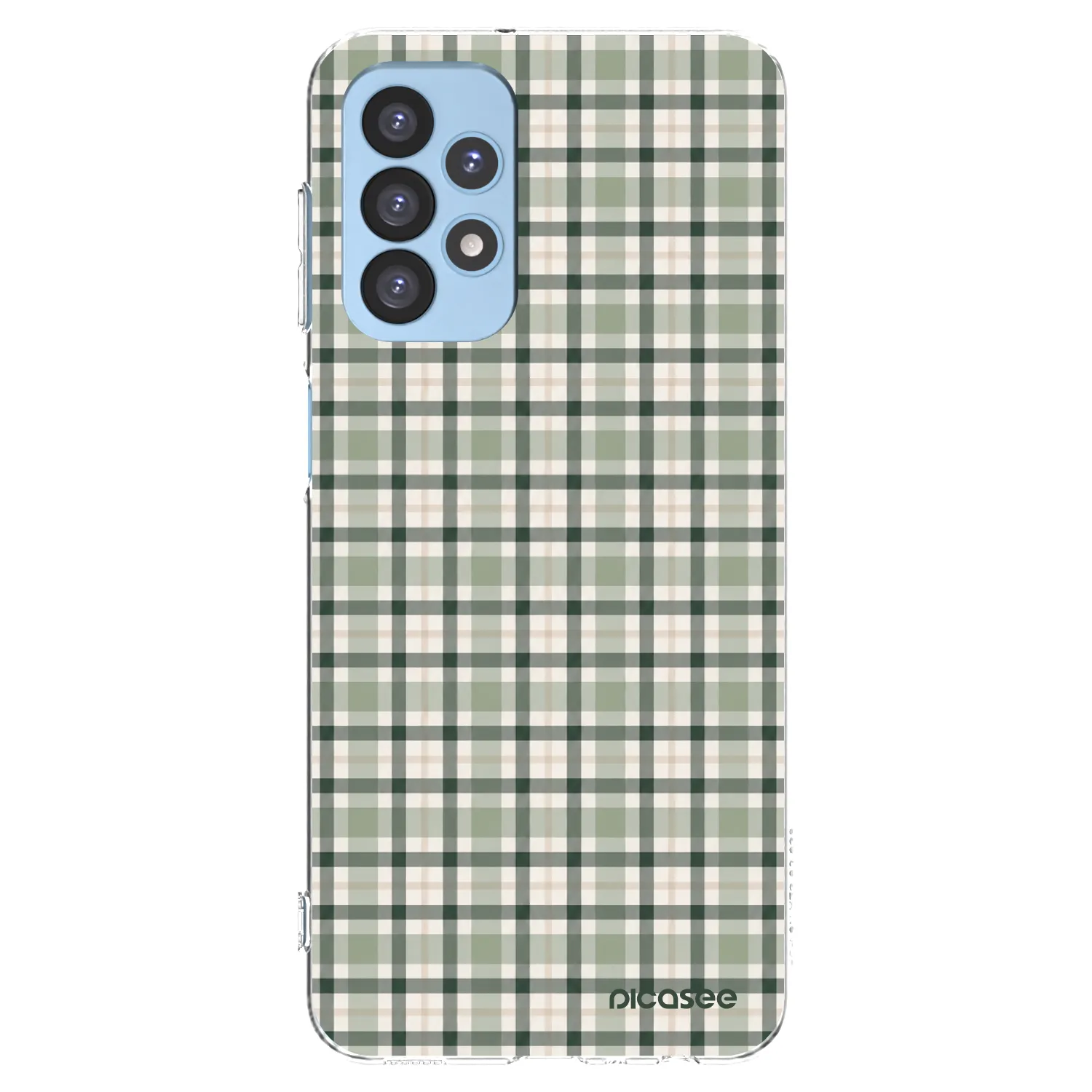Picasee silikónový prehľadný obal pre Samsung Galaxy A23 A235F 4G - Sage Tartan