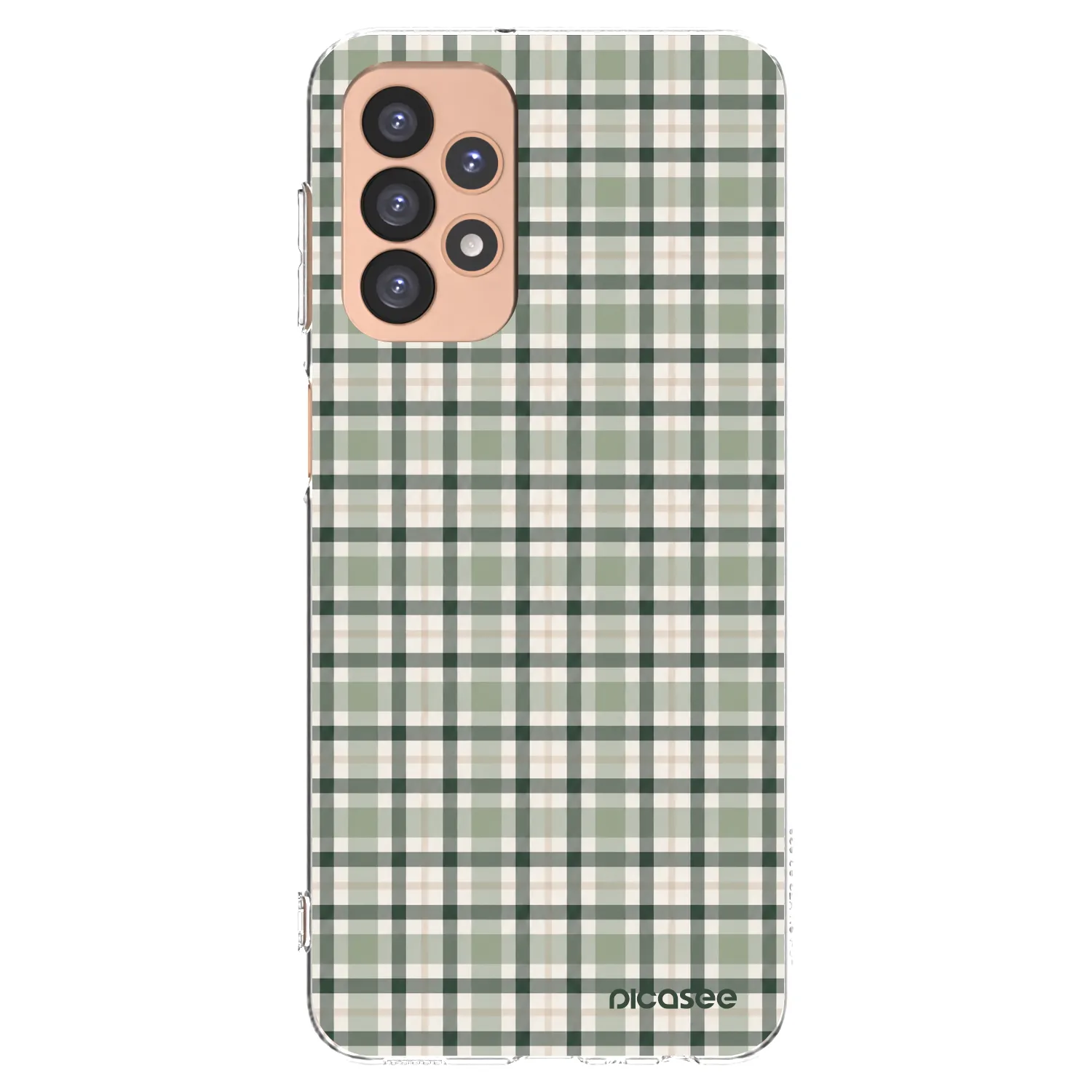 Picasee silikónový prehľadný obal pre Samsung Galaxy A23 A236B 5G - Sage Tartan
