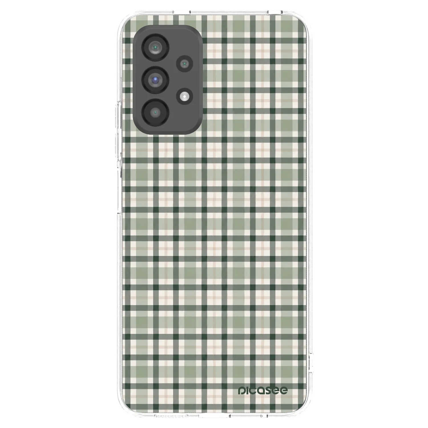 Picasee silikónový prehľadný obal pre Samsung Galaxy A73 5G - Sage Tartan