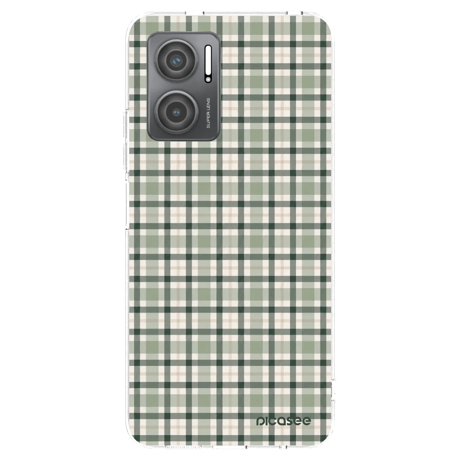 Picasee silikónový prehľadný obal pre Xiaomi Redmi 10 5G - Sage Tartan