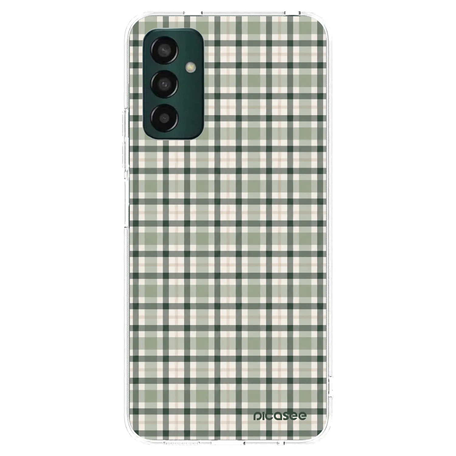 Picasee silikónový prehľadný obal pre Samsung Galaxy M23 5G - Sage Tartan