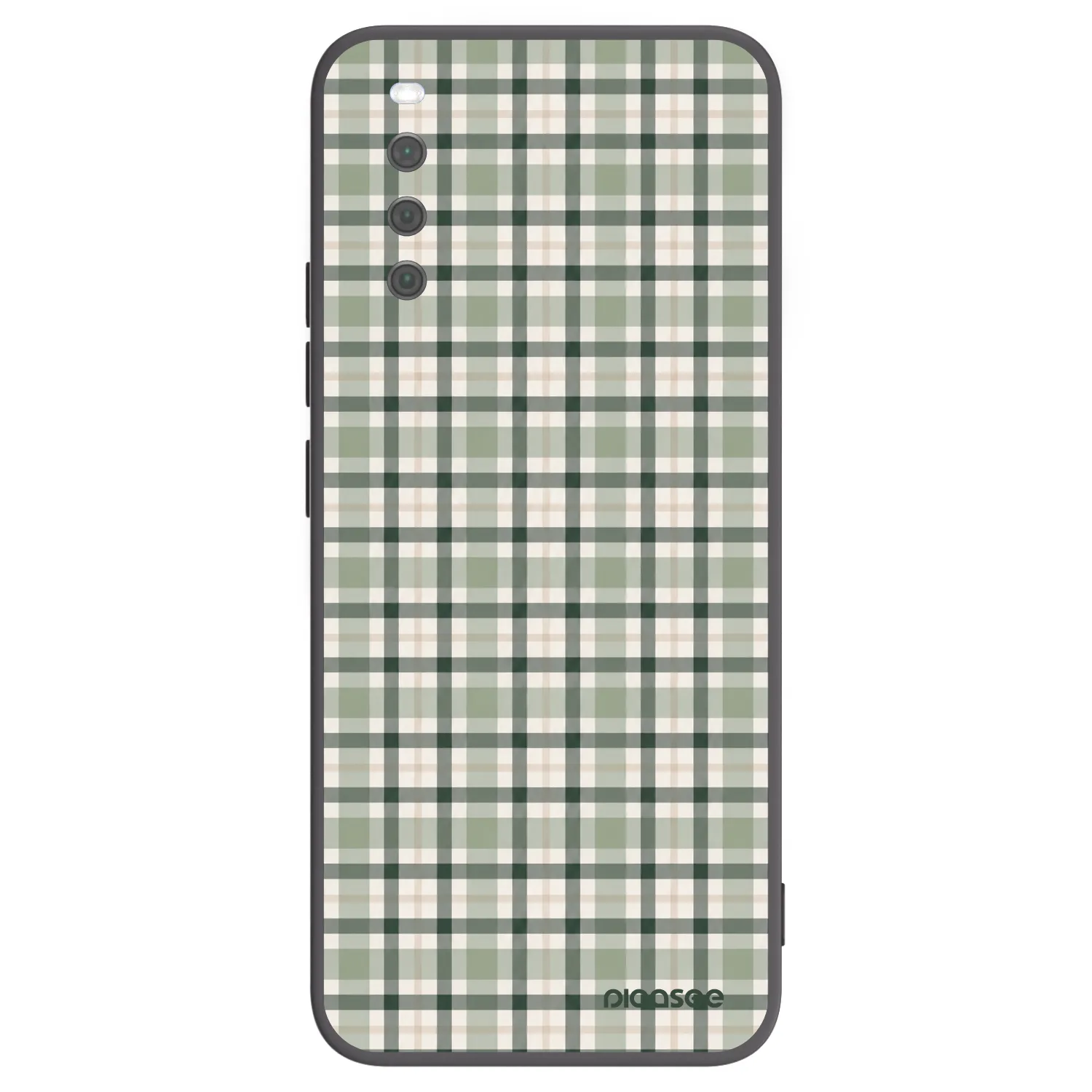 Picasee silikónový čierny obal pre Sony Xperia 10 III - Sage Tartan