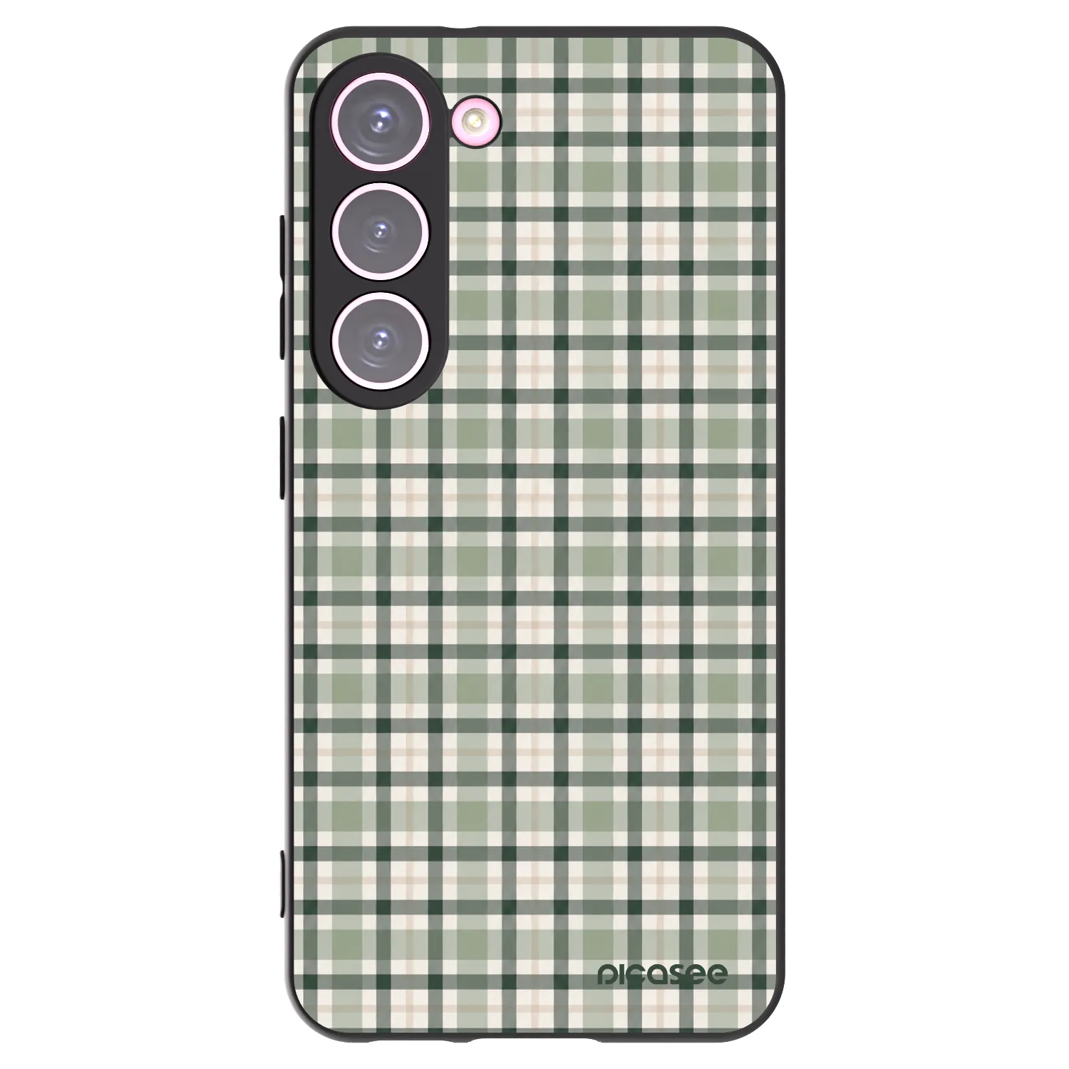 Picasee silikónový čierny obal pre Samsung Galaxy S23 5G - Sage Tartan