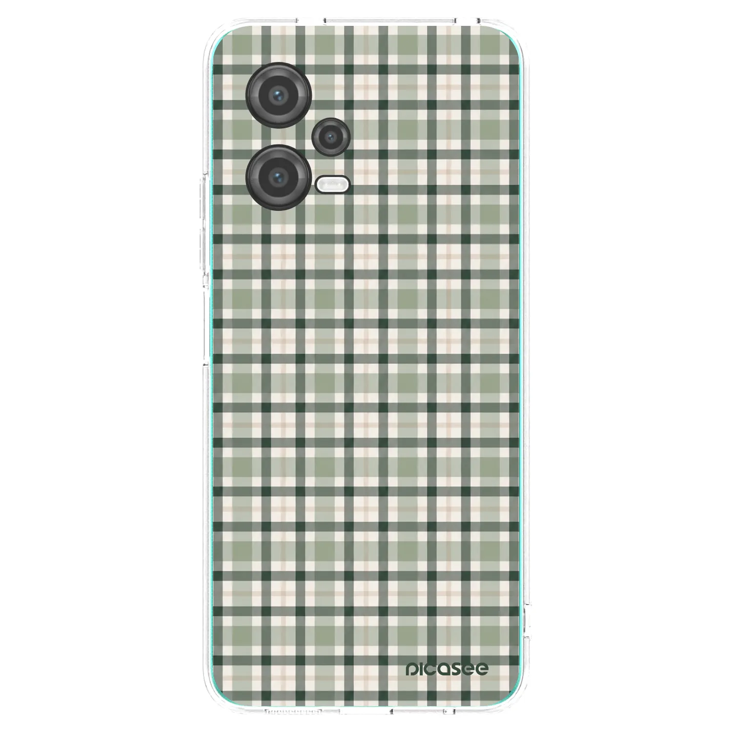 Picasee silikónový prehľadný obal pre Xiaomi Poco X5 - Sage Tartan