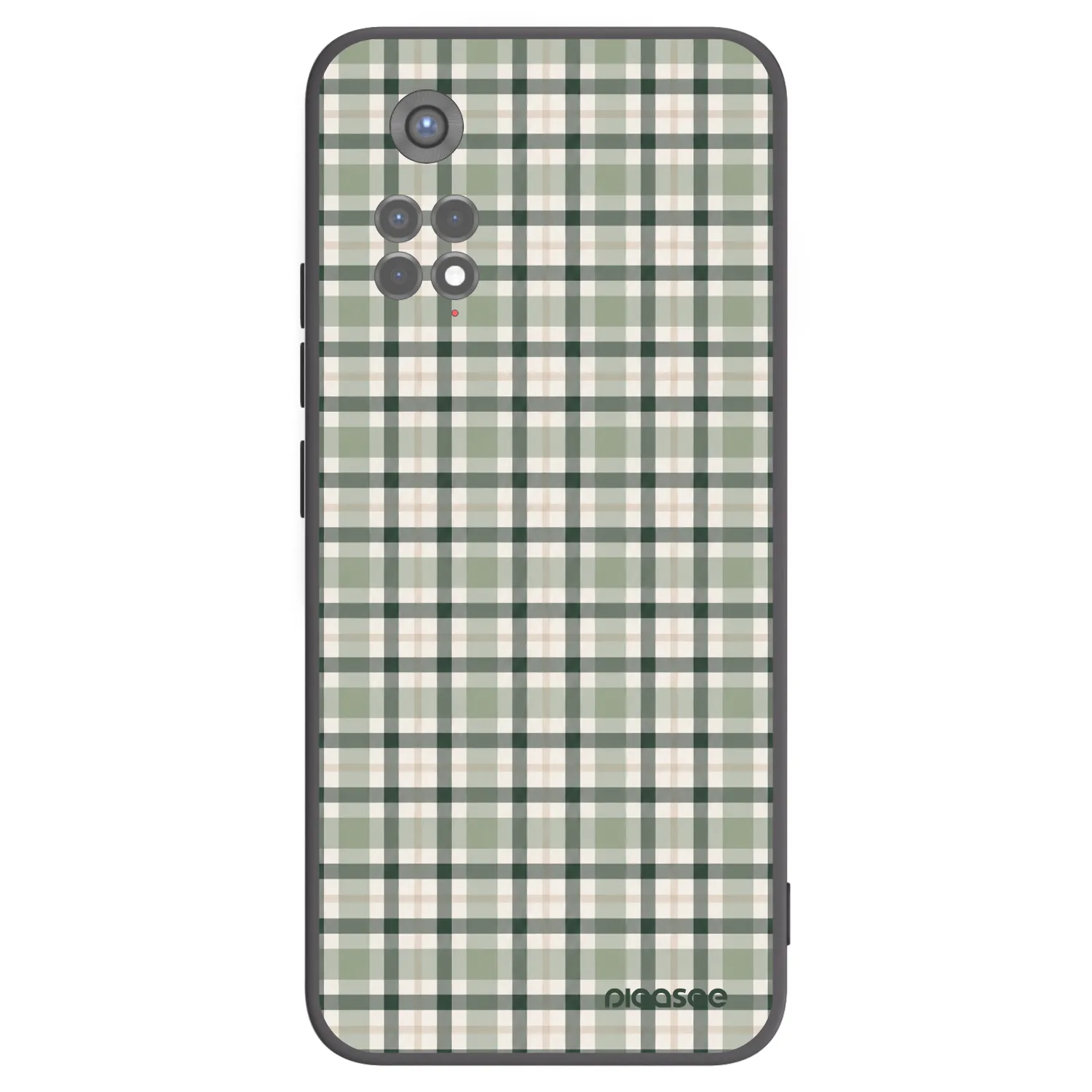 Picasee silikónový čierny obal pre Xiaomi Redmi Note 11S 5G - Sage Tartan