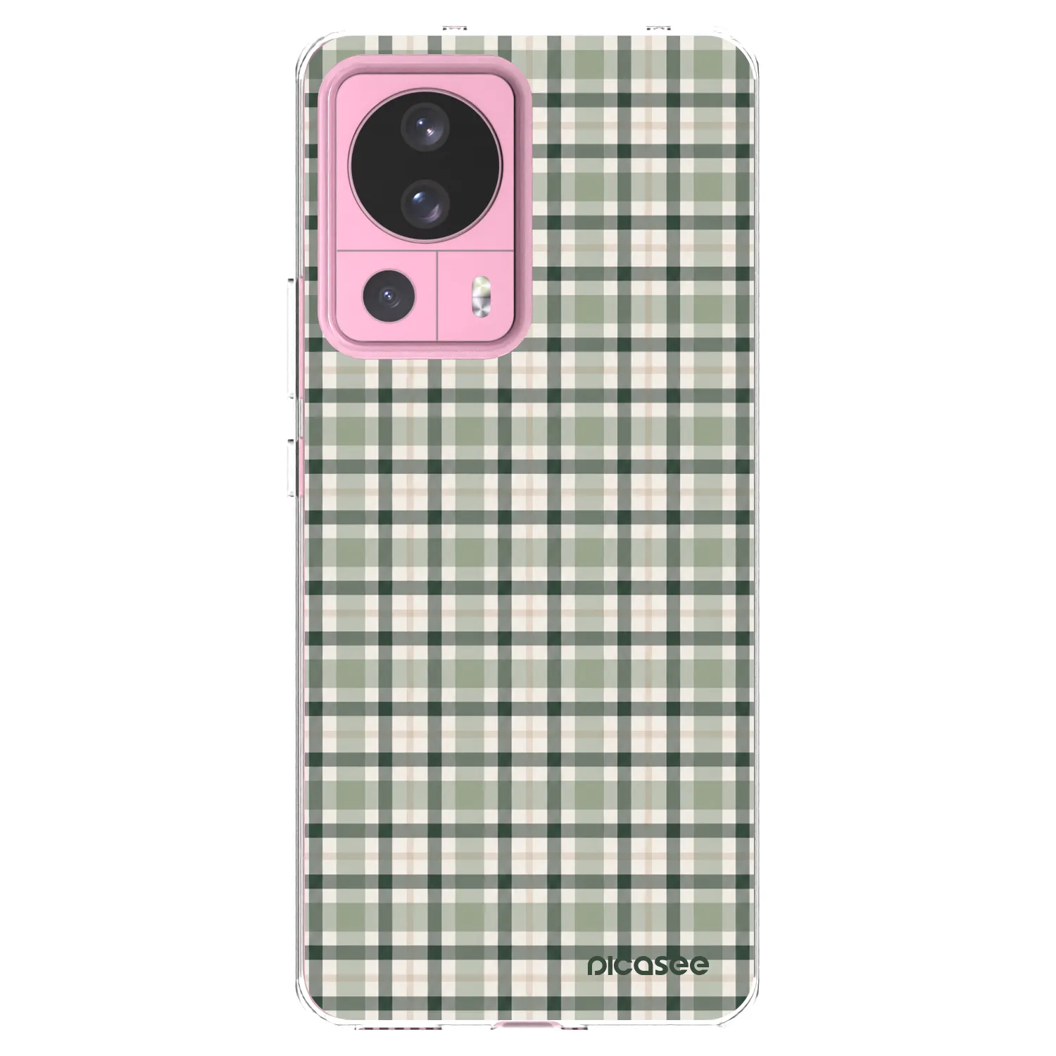 Picasee silikónový prehľadný obal pre Xiaomi 13 Lite - Sage Tartan