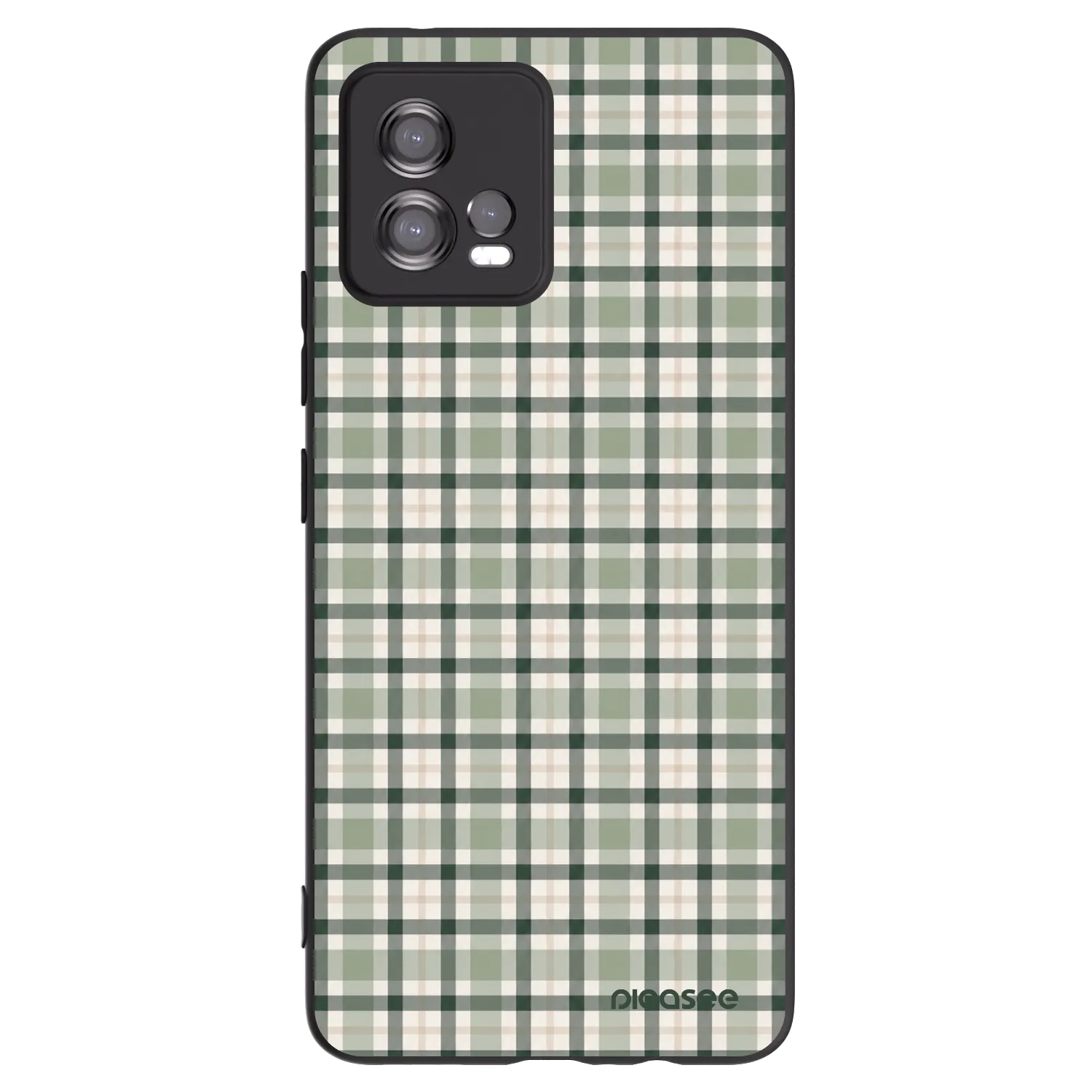 Picasee silikónový čierny obal pre Motorola Moto G72 - Sage Tartan
